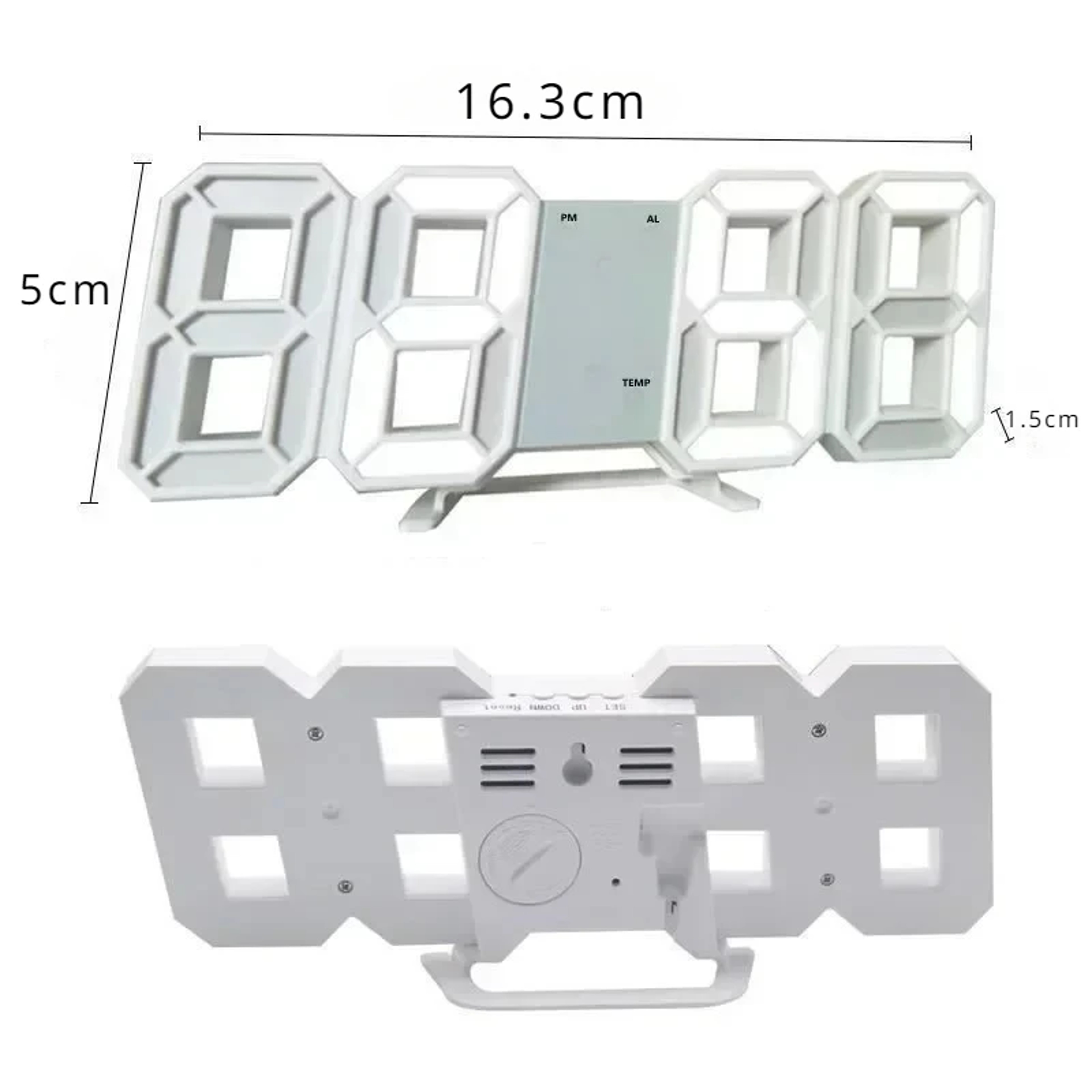 Modern LED Digital Wall Clock With Alarm  Desk Stand For Bedroom Office  Home Decor 6