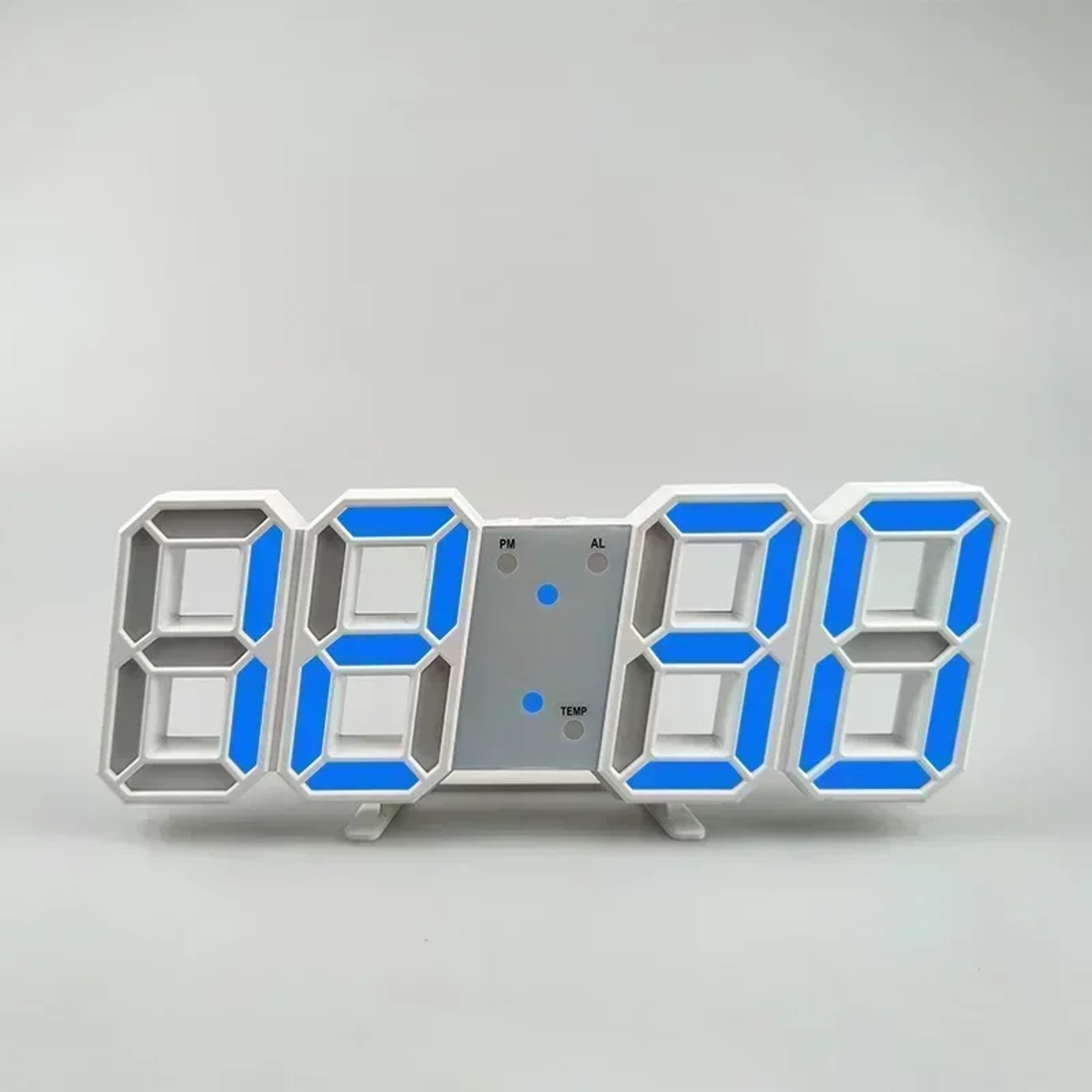 Modern LED Digital Wall Clock With Alarm  Desk Stand For Bedroom Office  Home Decor 8