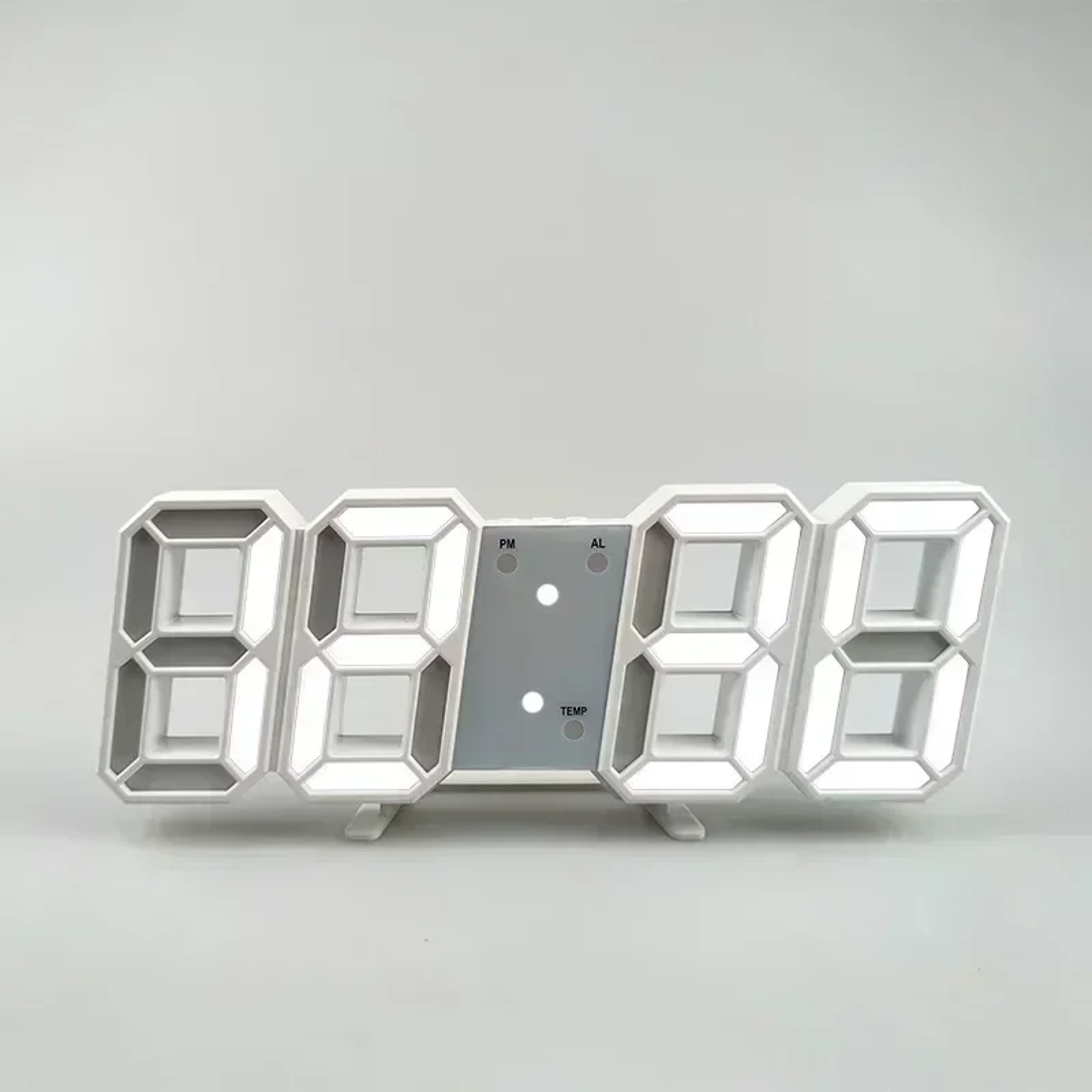 Modern LED Digital Wall Clock With Alarm  Desk Stand For Bedroom Office  Home Decor 9