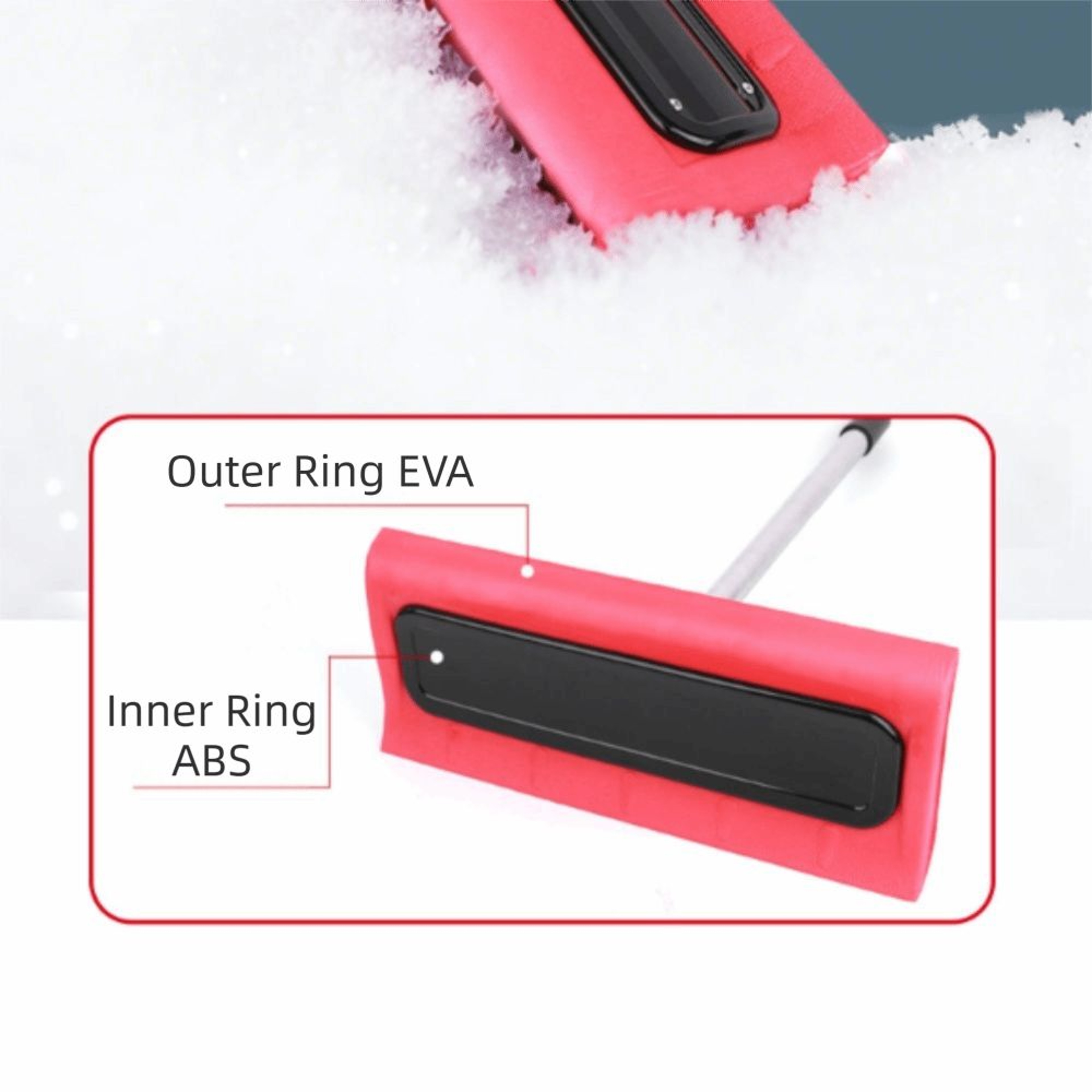 Extendable Roof Snow Rake with Foam Head for Safe Roof & Vehicle Snow Removal – view 5