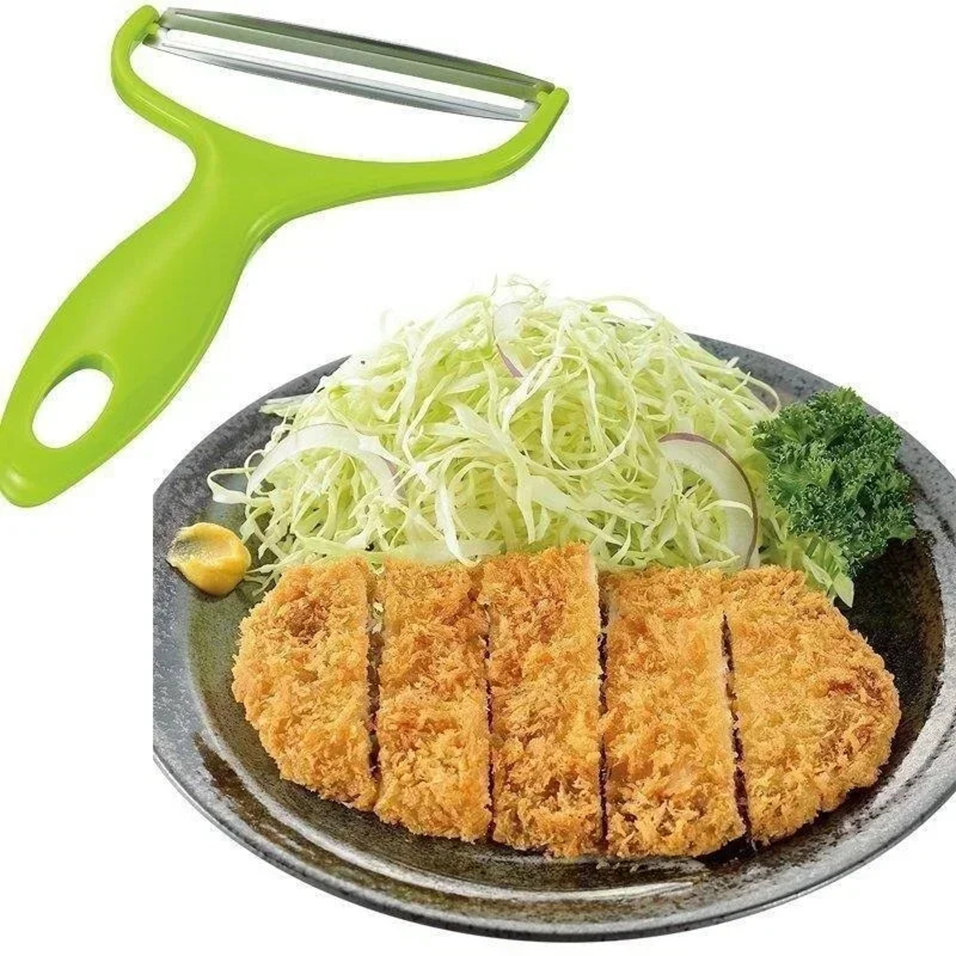 Stainless Steel Vegetable Peeler & Cabbage Shredder Wide Blade Potato Slicer – view 3