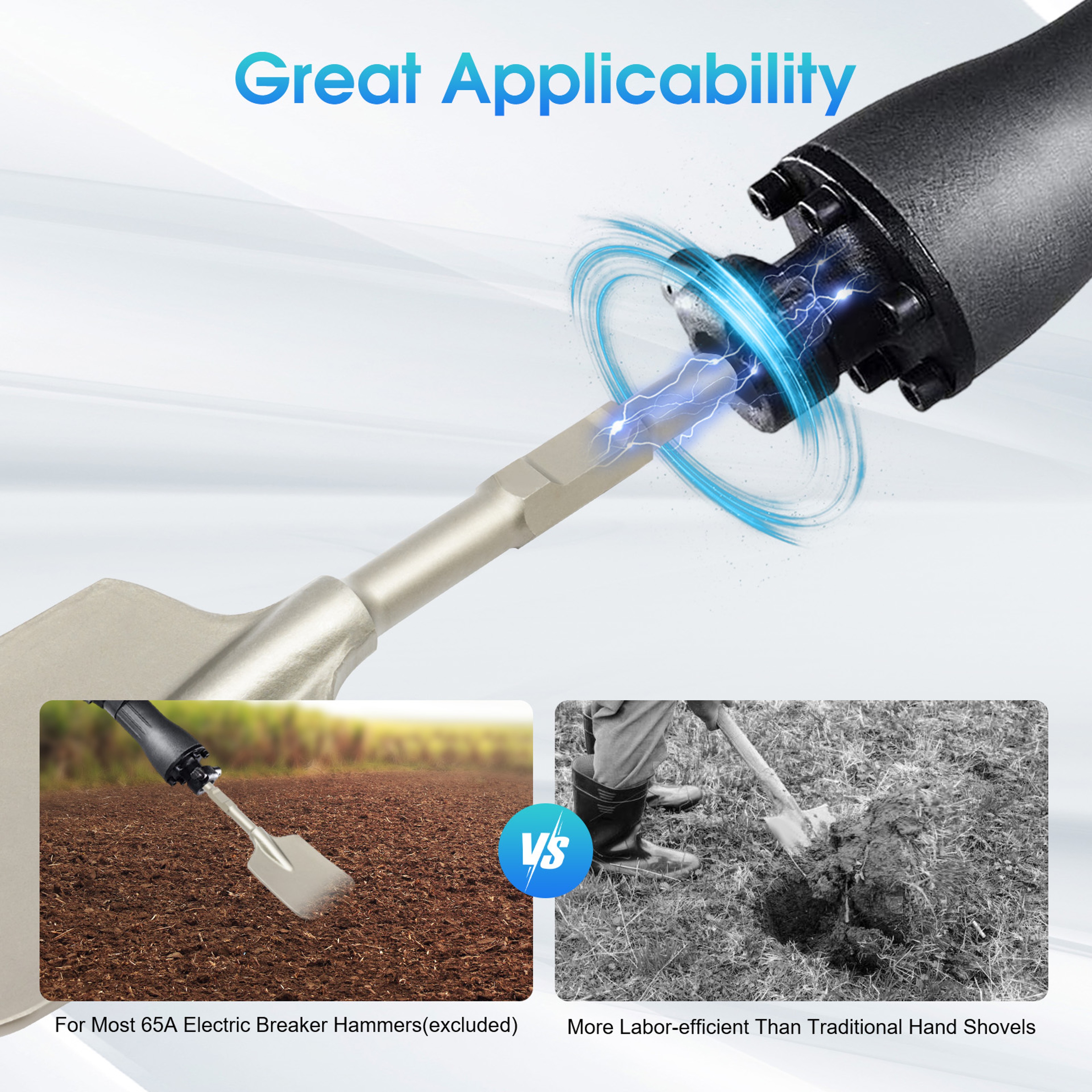 Clay Spade Jack Hammer Shovel Bit for Trenching and Digging – view 3