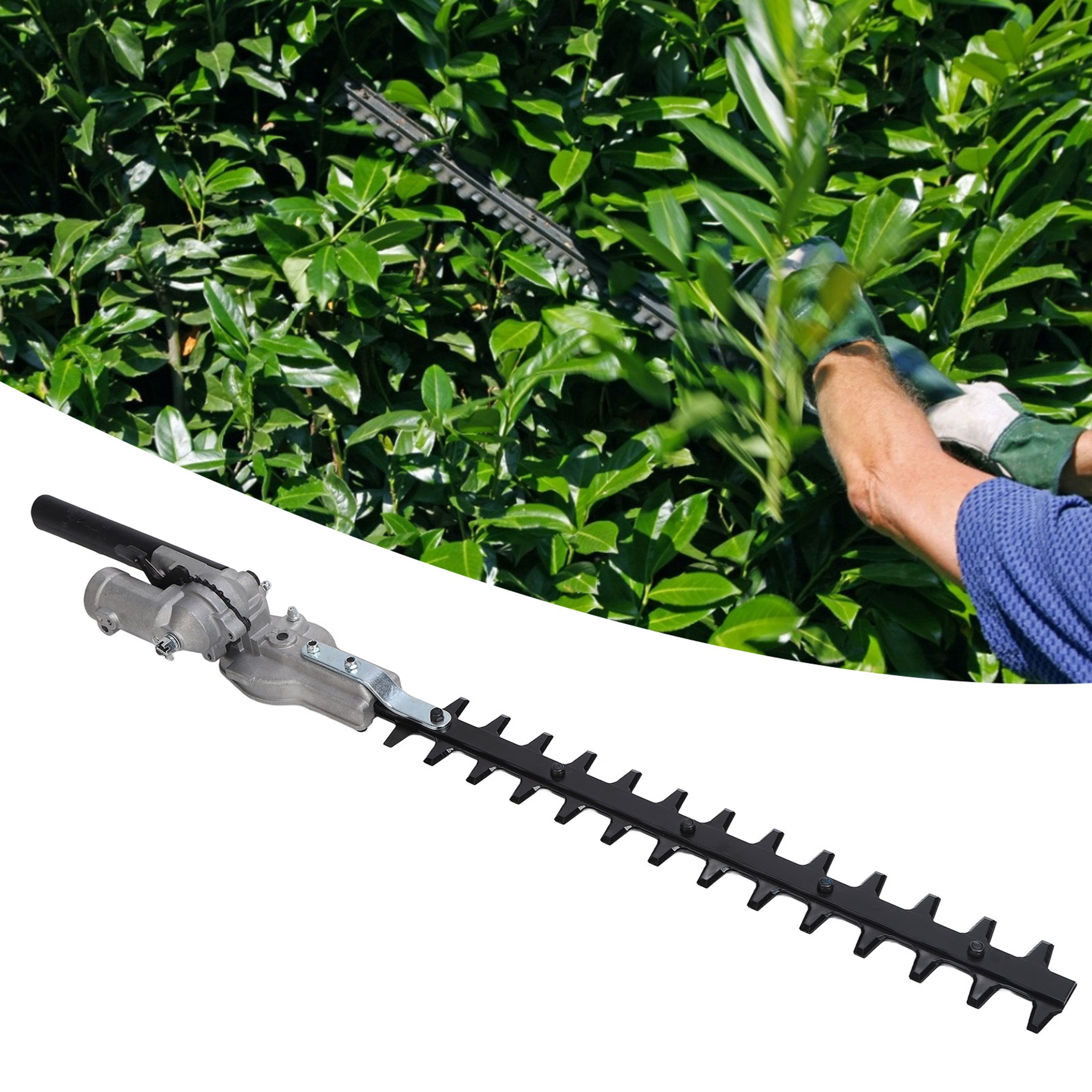 Hedge Trimmer Attachment for Brush Cutter Double Blade Trimming Head – view 3