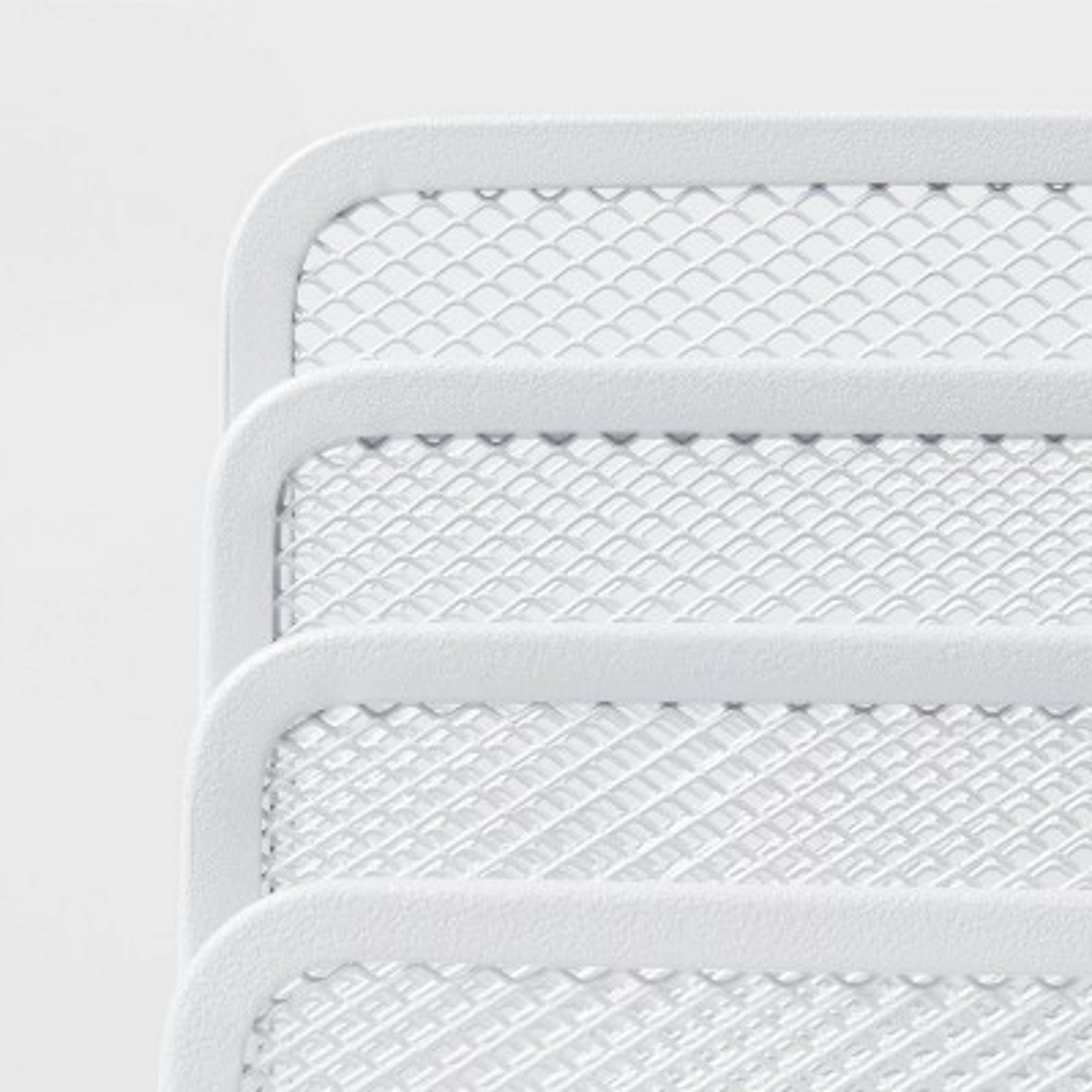 Tier Mesh Letter Sorter White Steel Desk Organizer and Mail Organizer – view 3