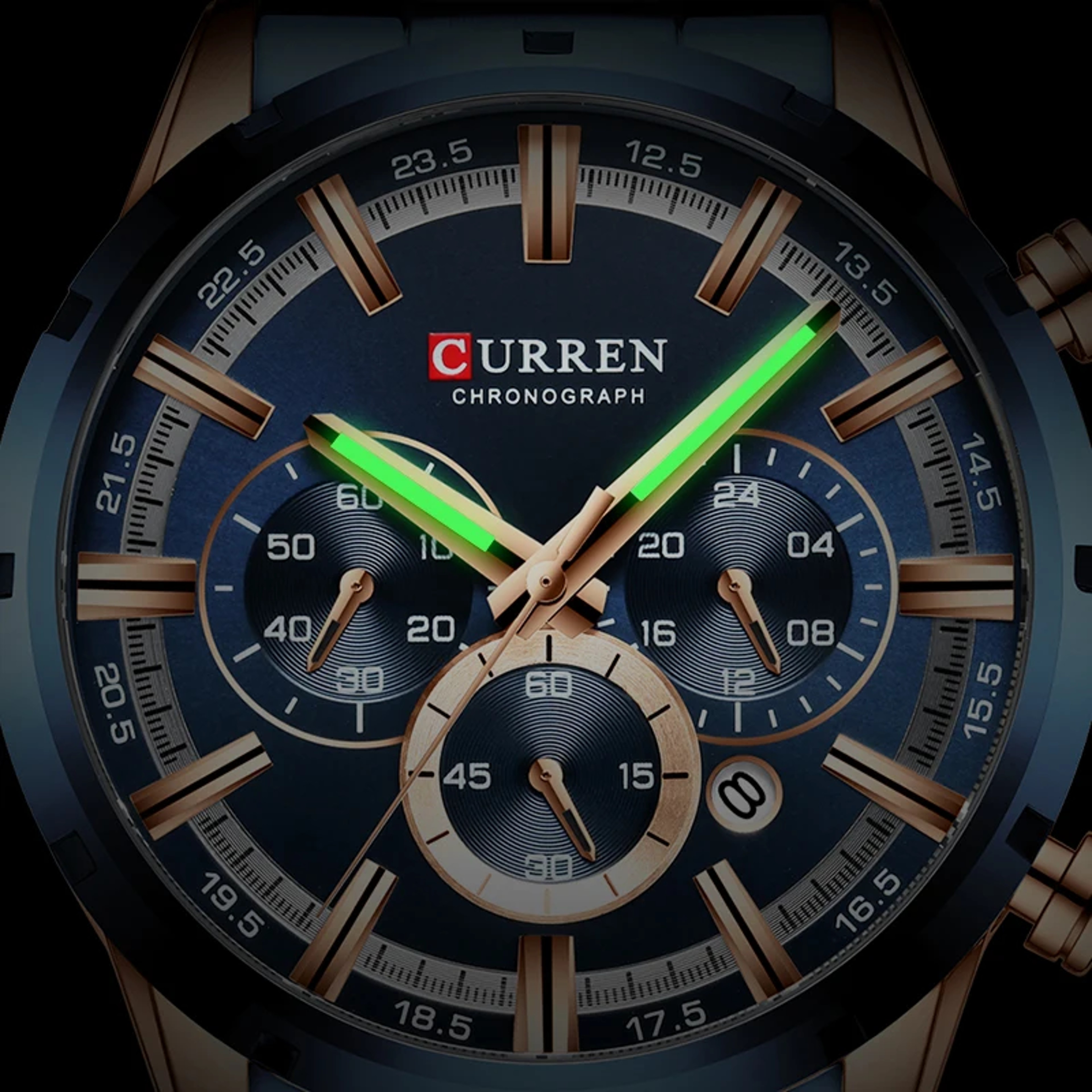 Multifunction Waterproof Watch Stainless Steel Business Calendar Wristwatch 4
