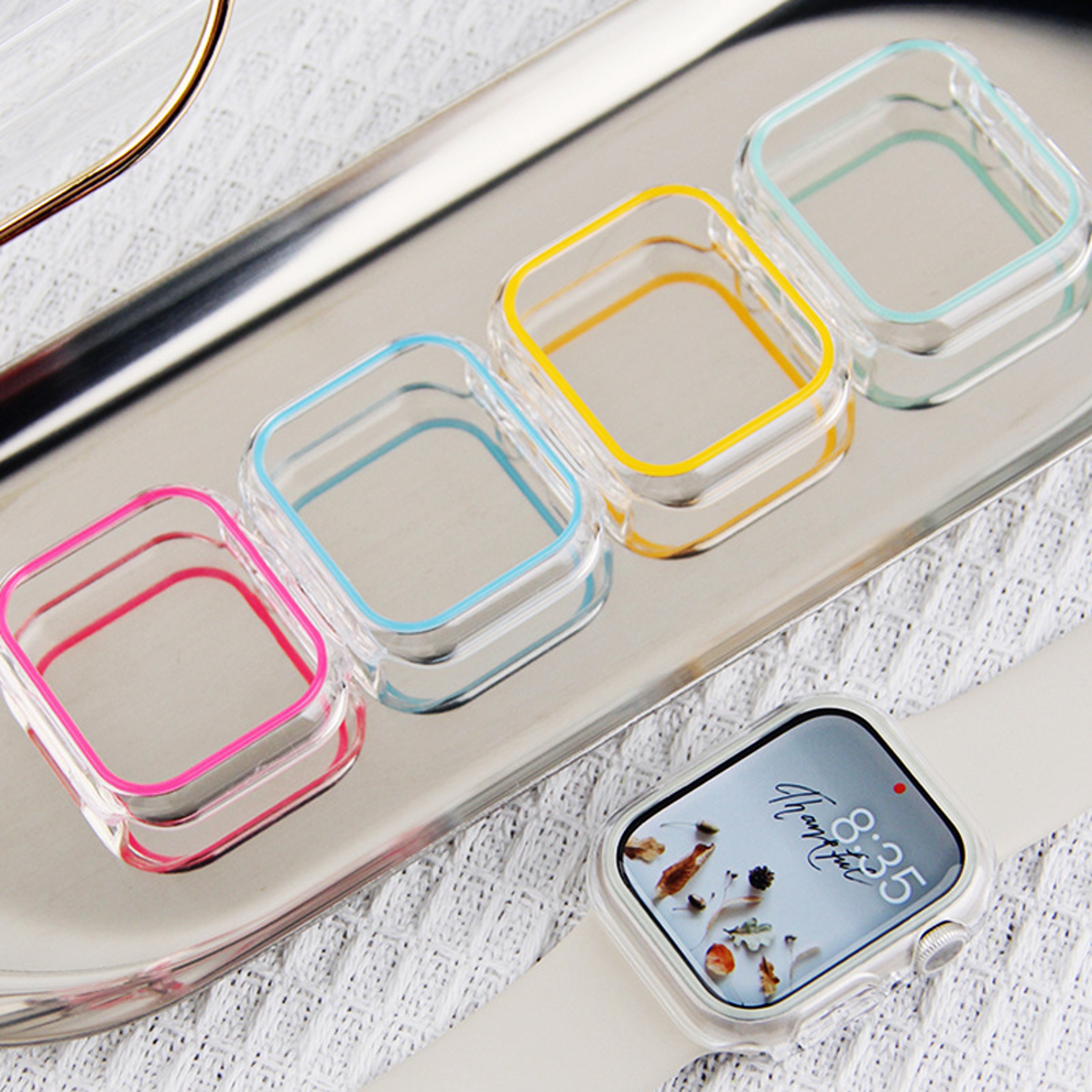 Luminous Transparent Apple Watch Case Hard Shell Protective Cover 2