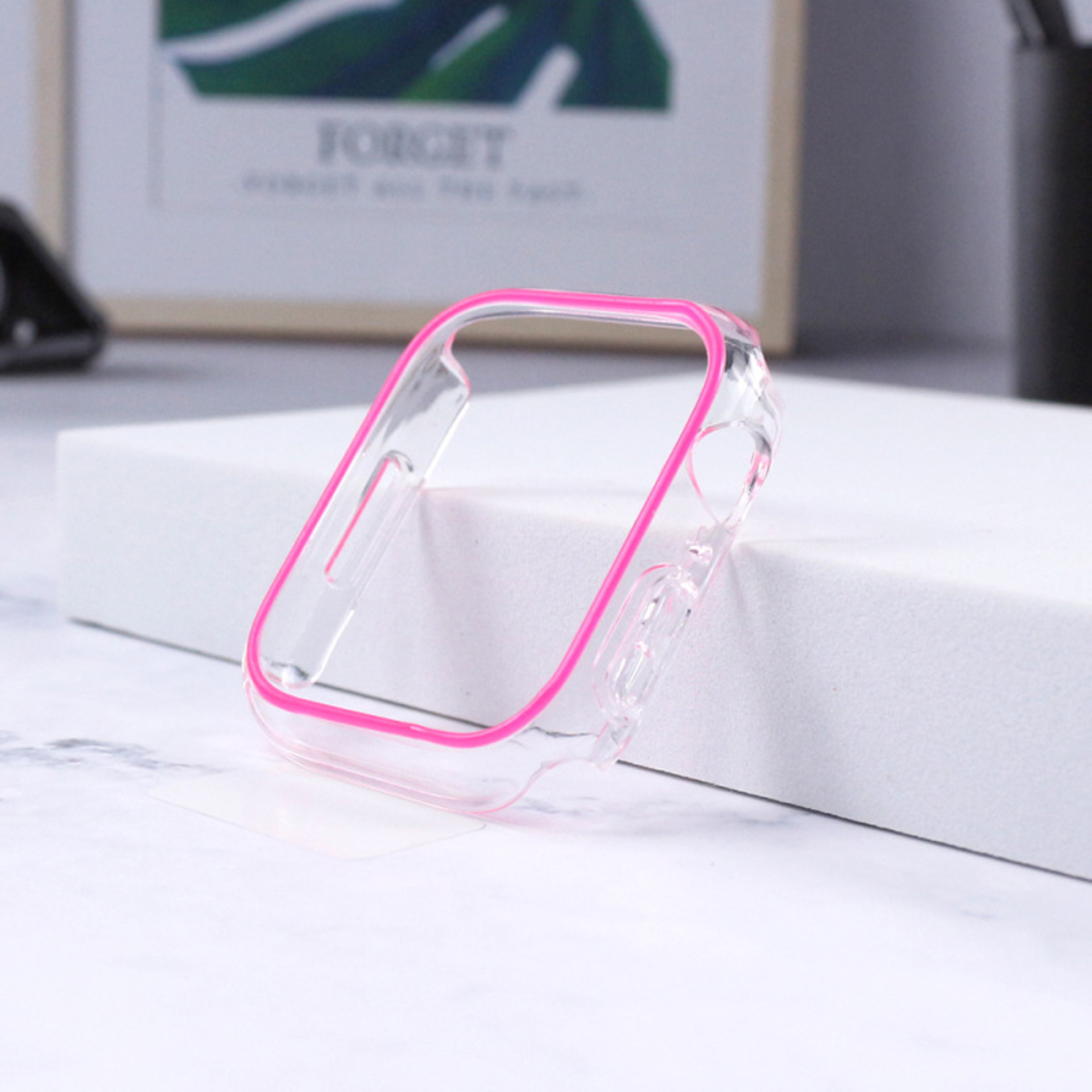 Luminous Transparent Apple Watch Case Hard Shell Protective Cover 5