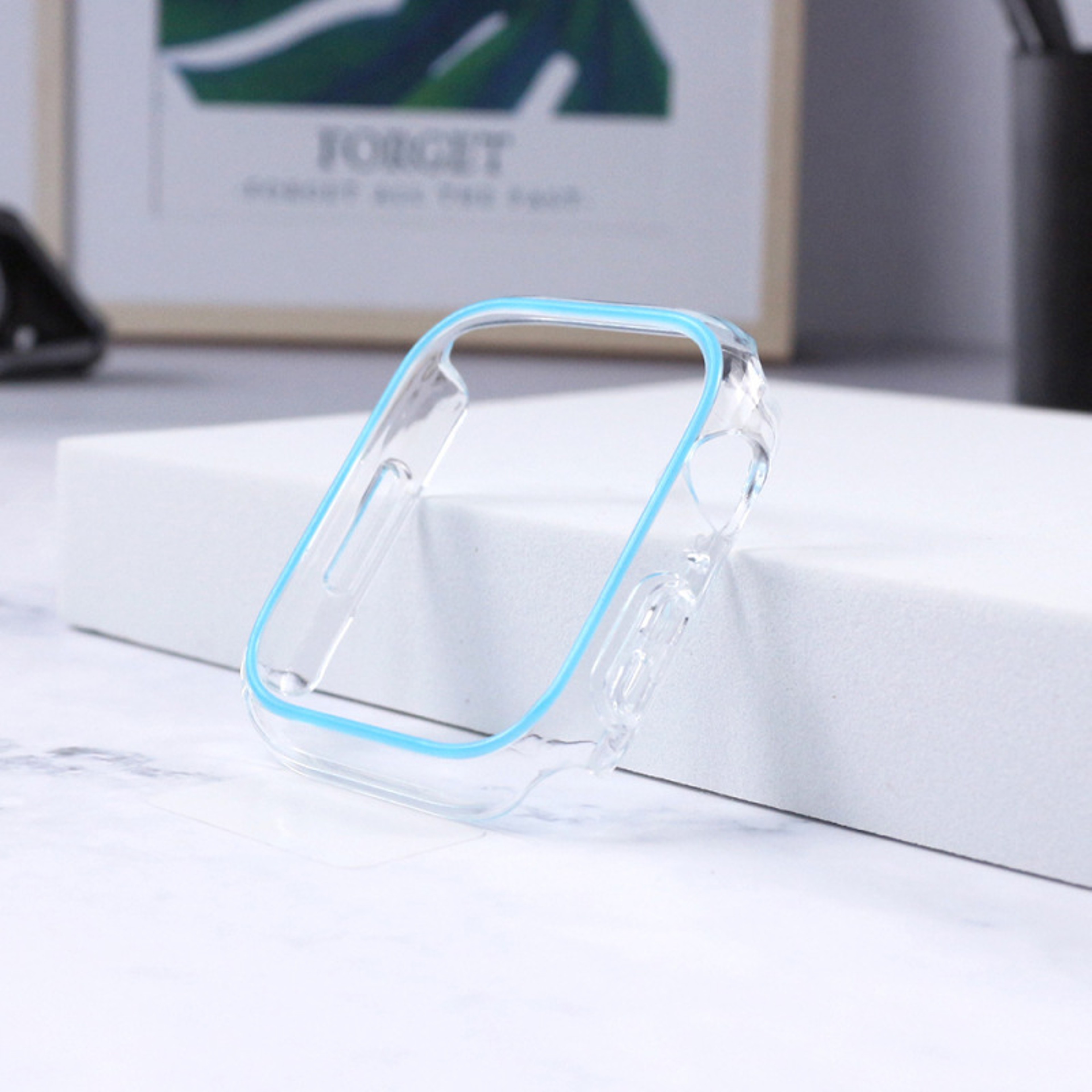 Luminous Transparent Apple Watch Case Hard Shell Protective Cover 7