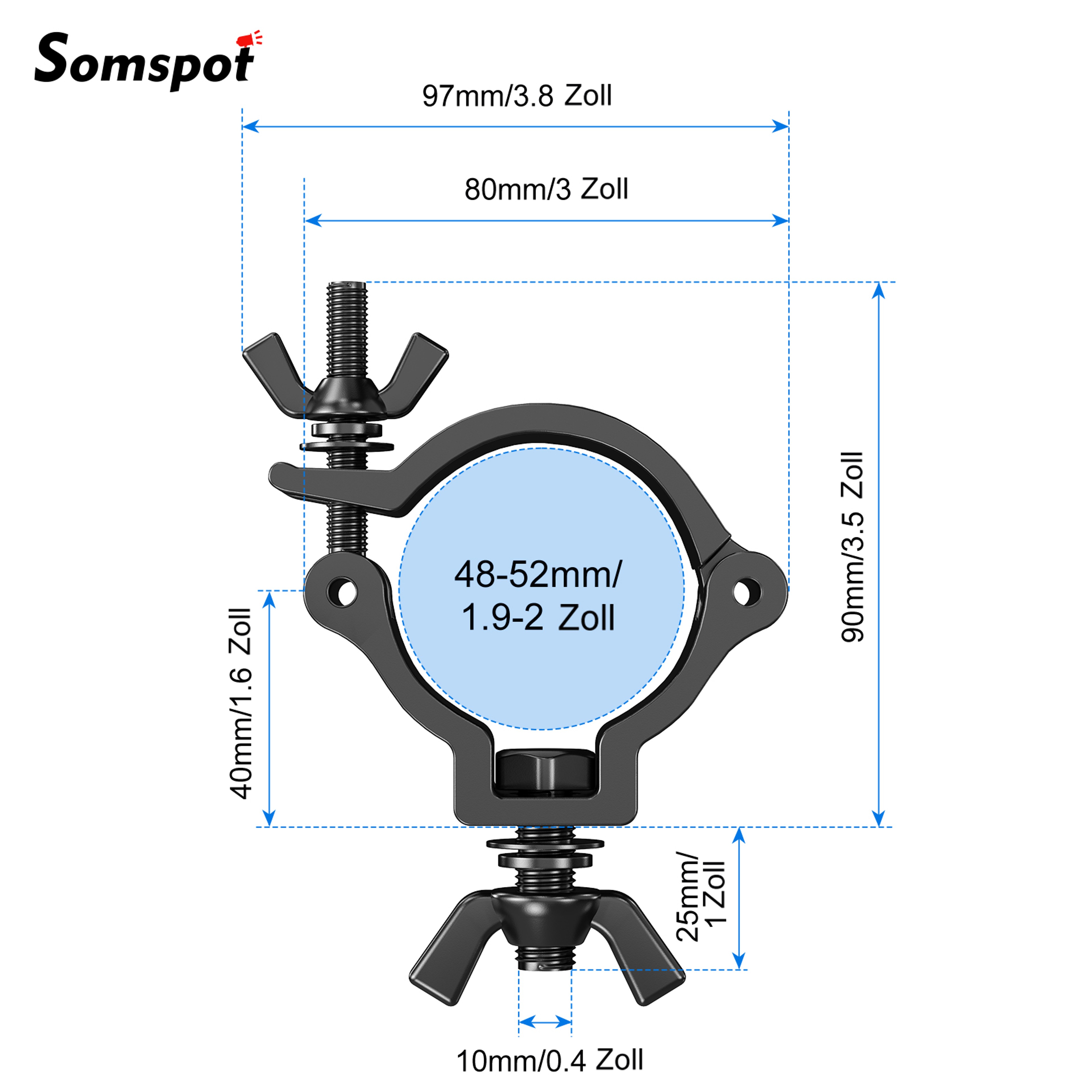 Piece Heavy Duty Stage Light Clamps Aluminum Alloy Truss Hooks for Moving Head Lights – view 5