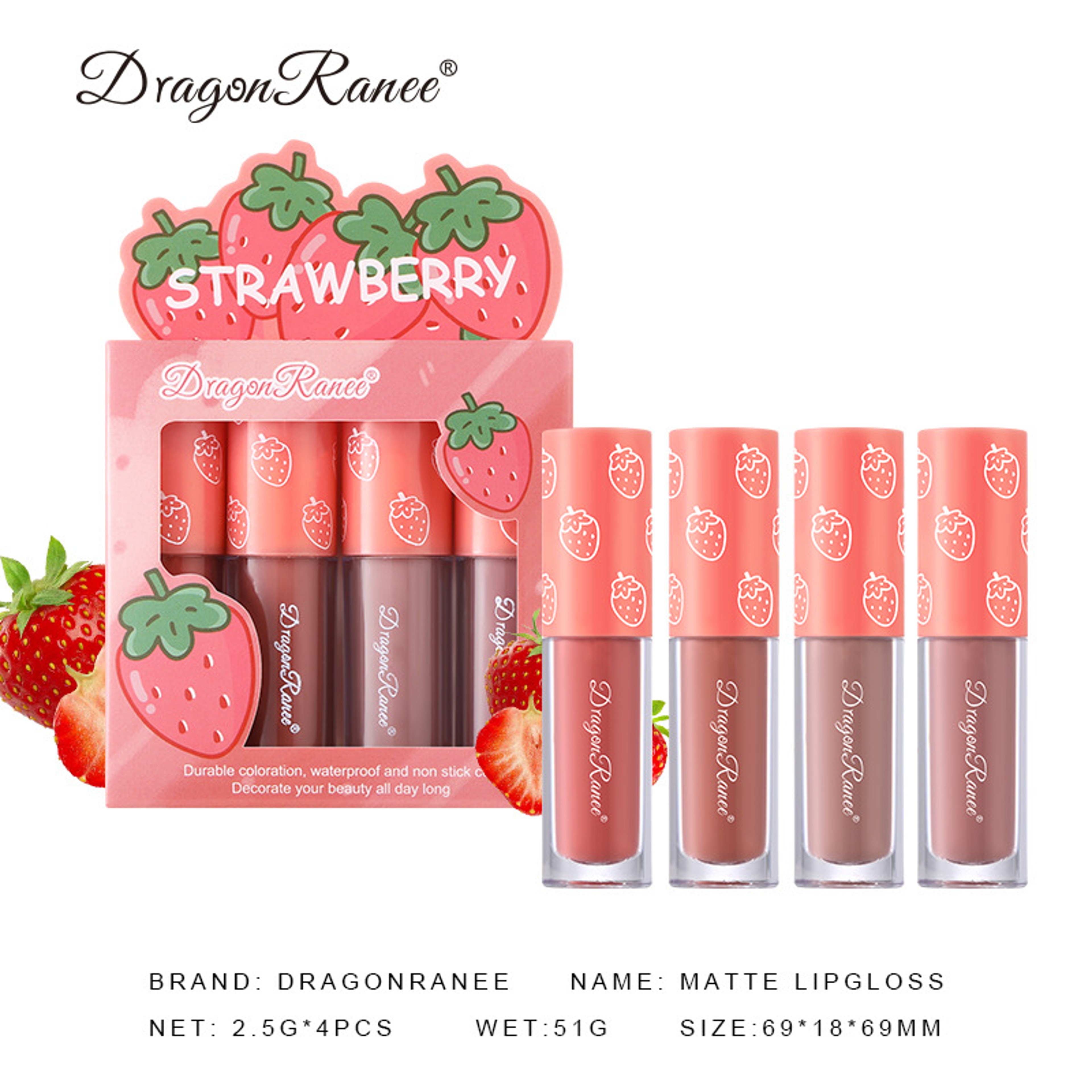 Mini Velvet Matte Lip Tint Set Long Lasting Non Stick Lip Color 4