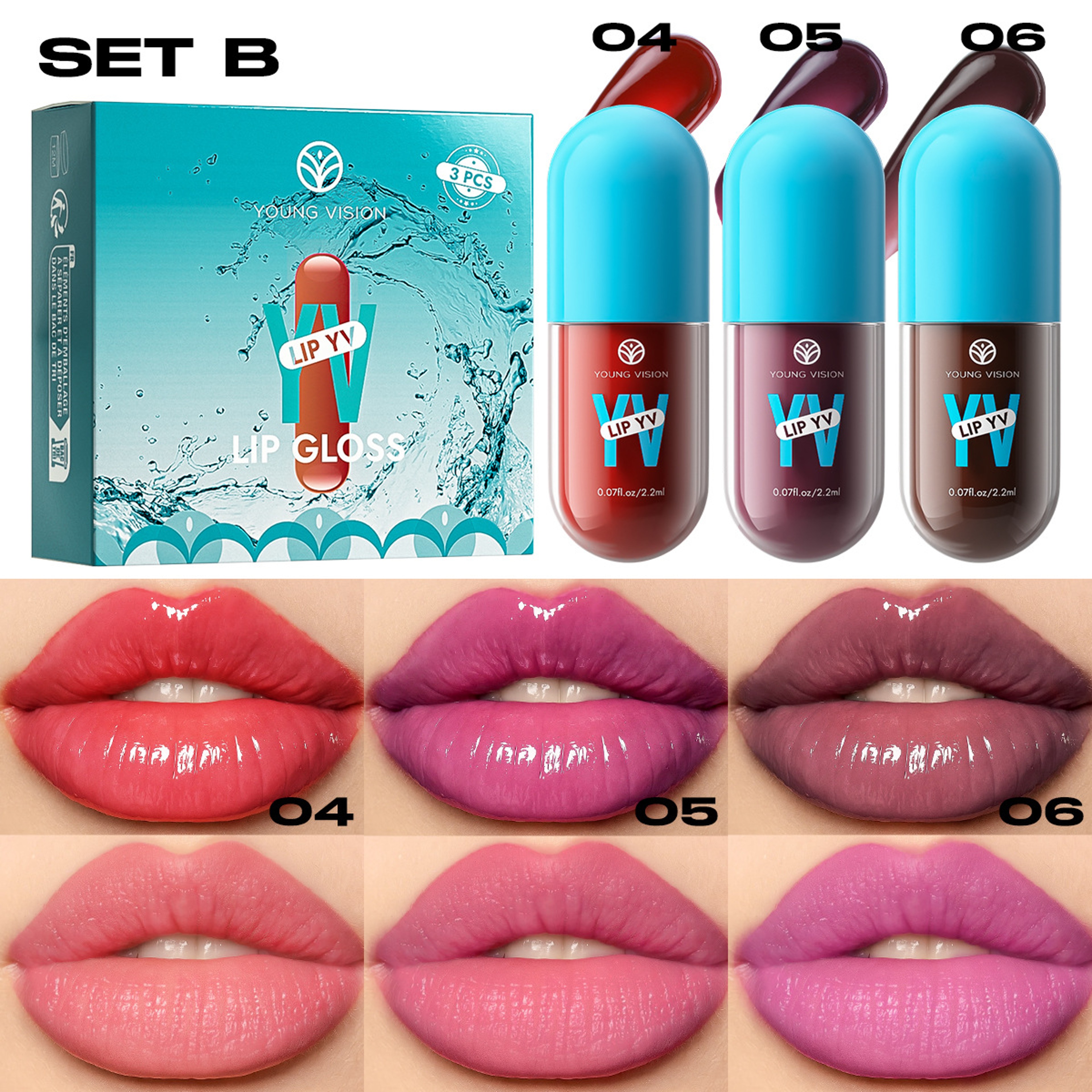 Mini Velvet Matte Lip Tint Set Long Lasting Non Stick Lip Color 6