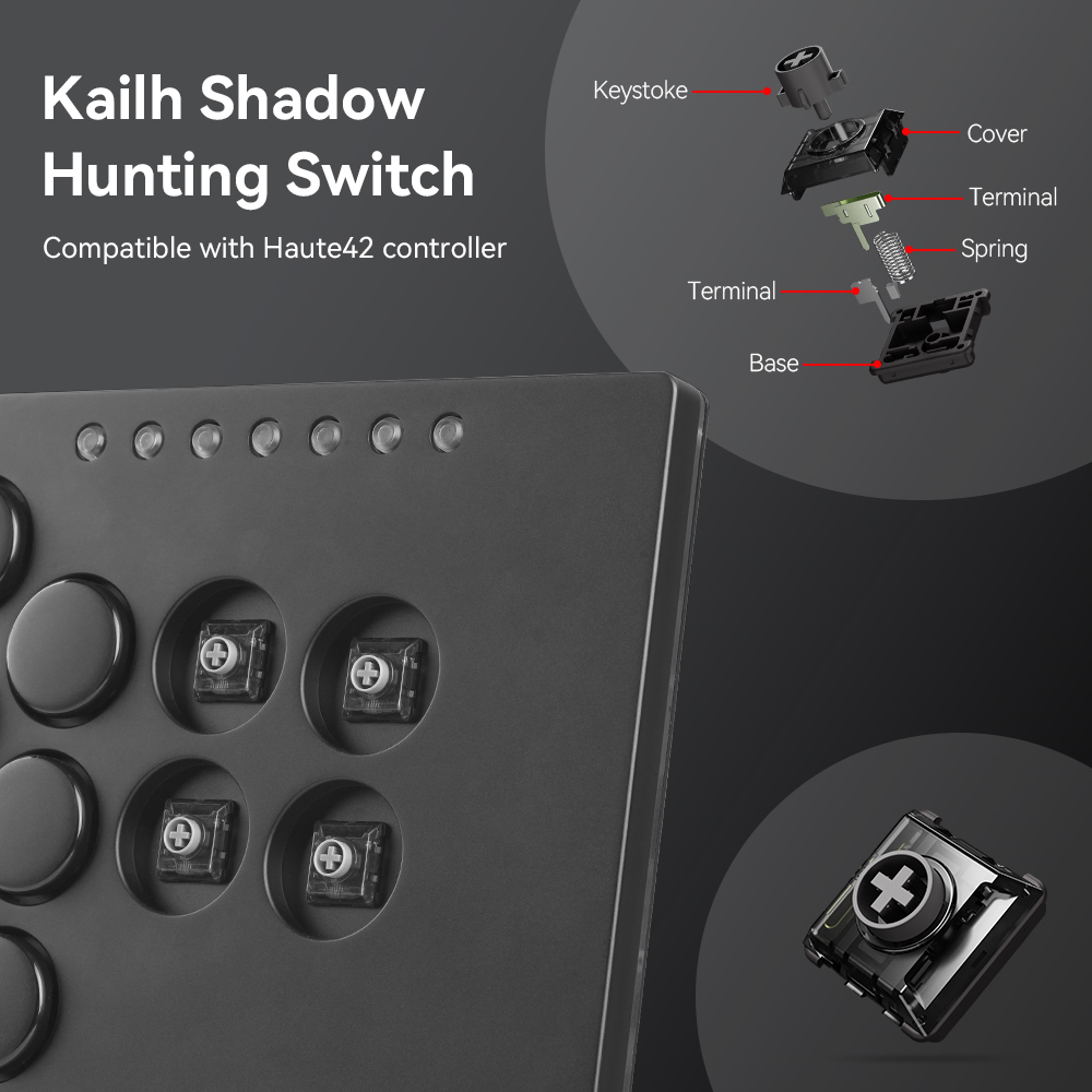 Kailh Shadow Hunting Low Profile Linear Switch For Hitbox Controllers 3