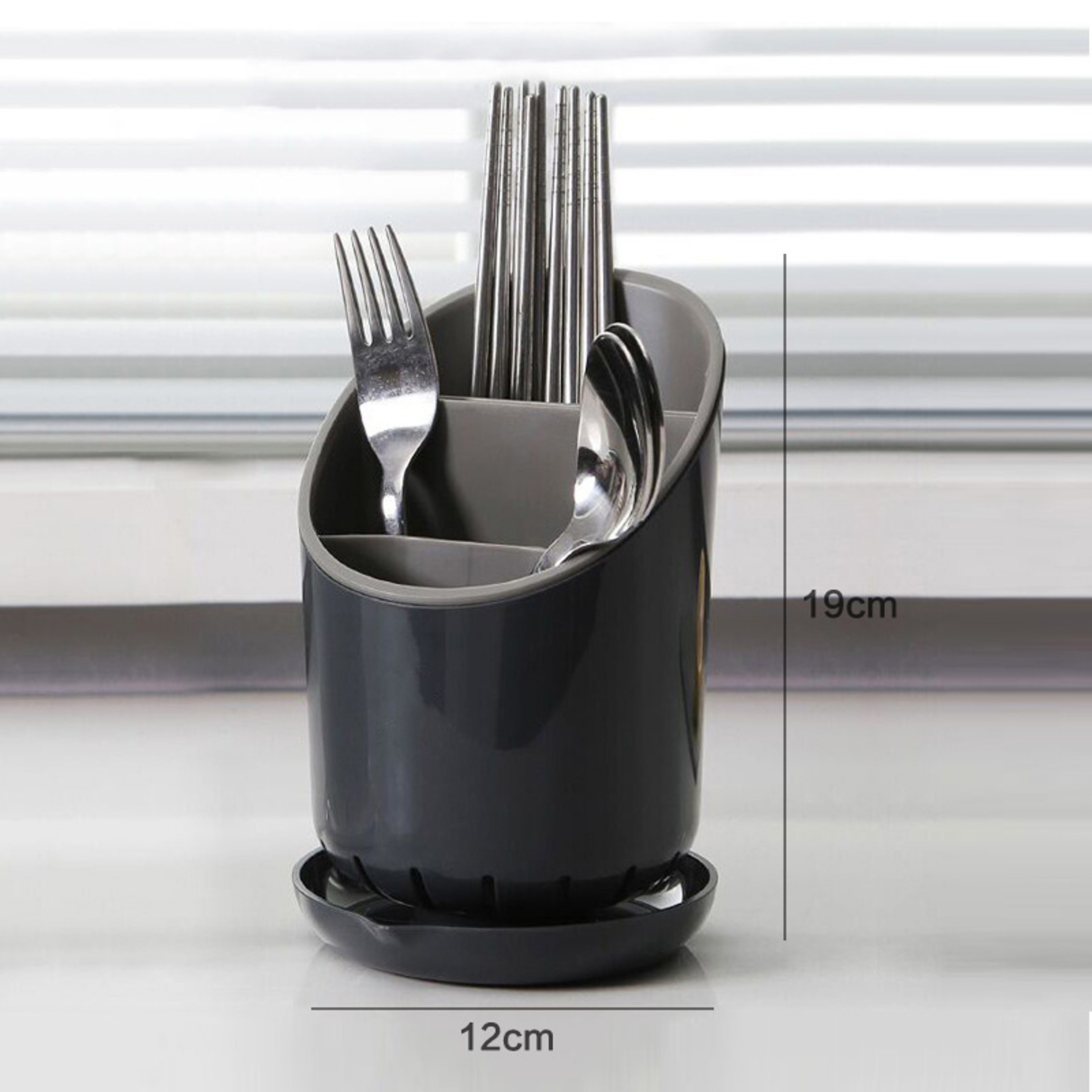 Chopstick Holder with Drainage Board Kitchen Utensil Organizer – view 7