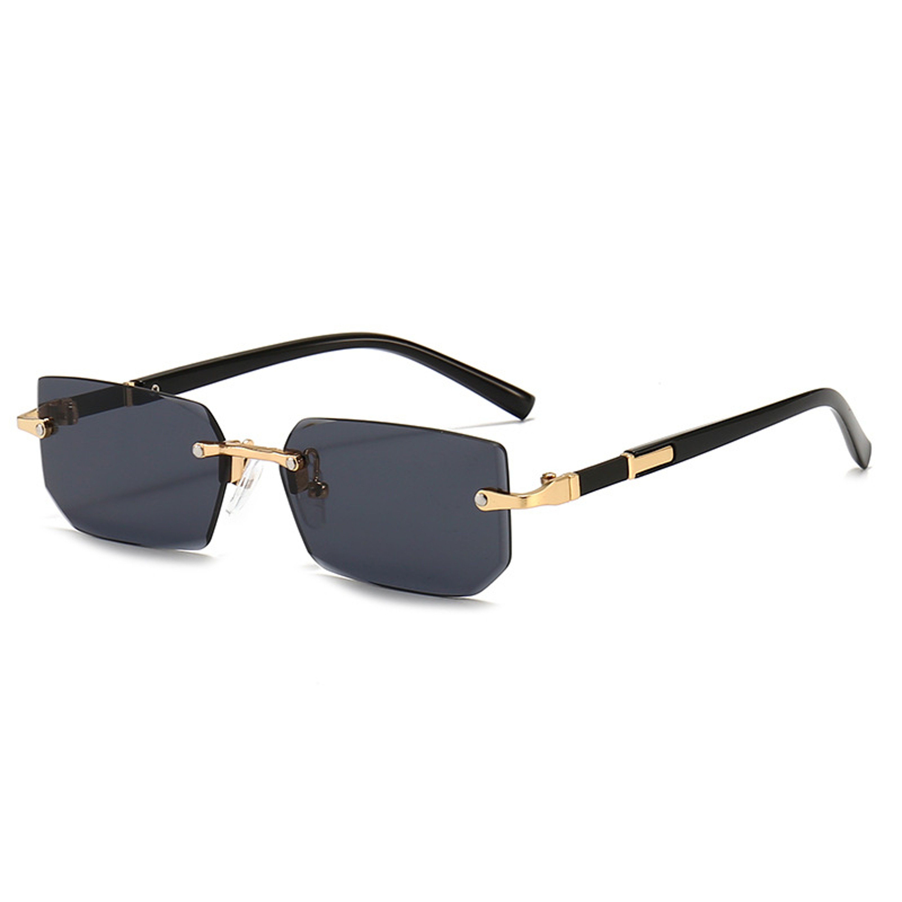 Rimless Rectangle Sunglasses Small Square Fashion Shades For Women And Men 8