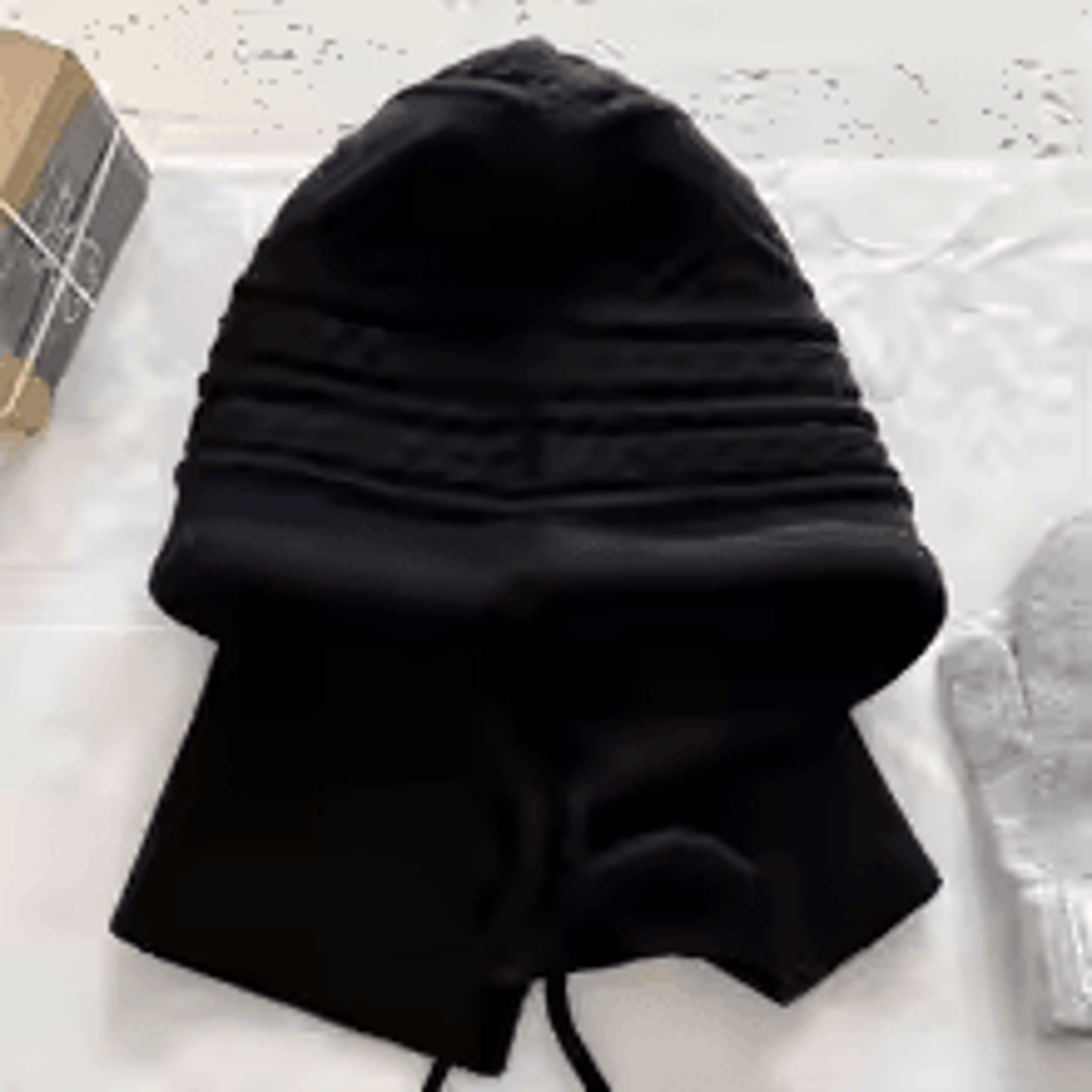 Womens Knitted Balaclava Winter Hooded Neck Warmer Drawstring Hat 5
