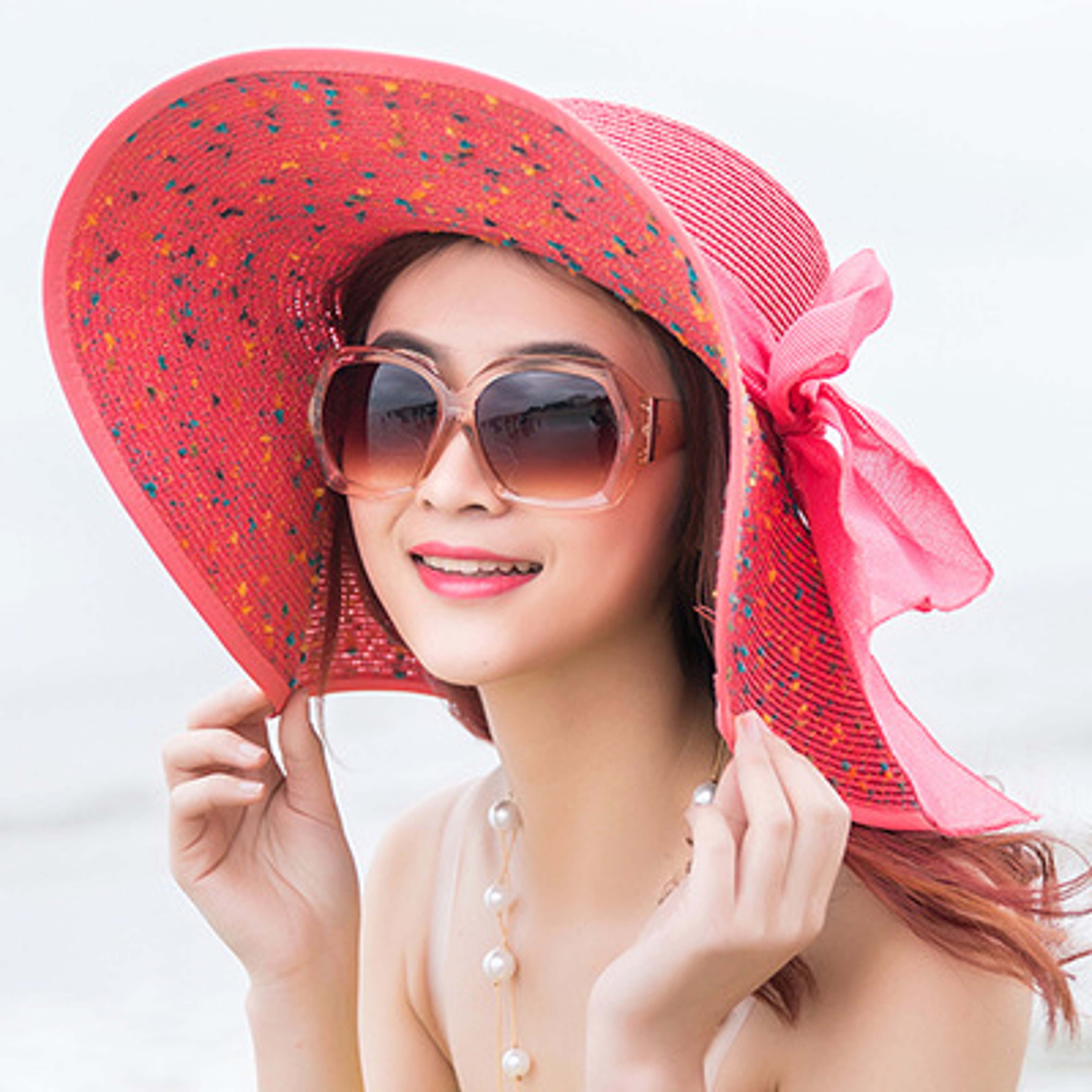 Women's Wide Brim Straw Sun Hat Foldable Beach Hat for Summer Travel – view 11