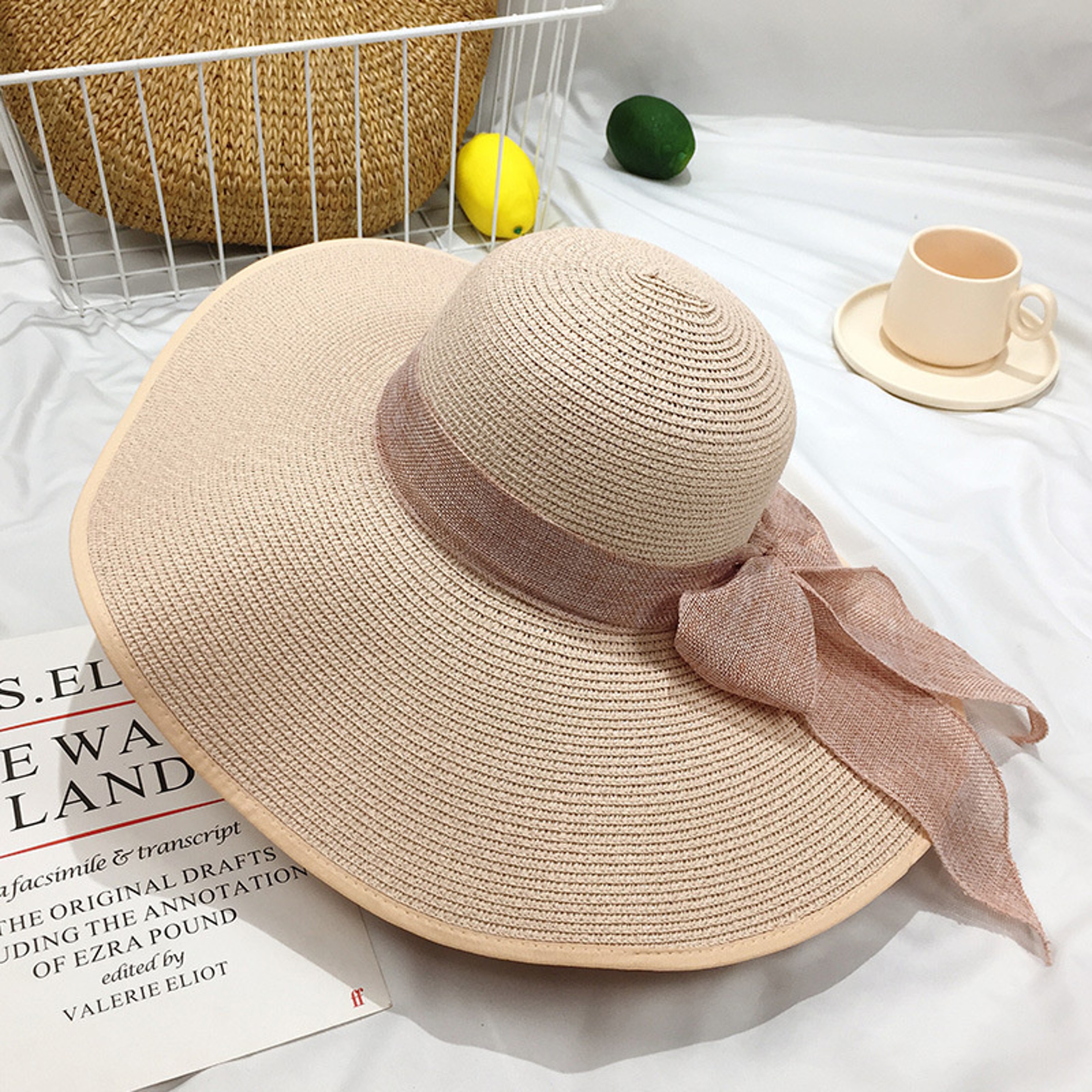 Women's Wide Brim Straw Sun Hat Foldable Beach Hat for Summer Travel – view 17