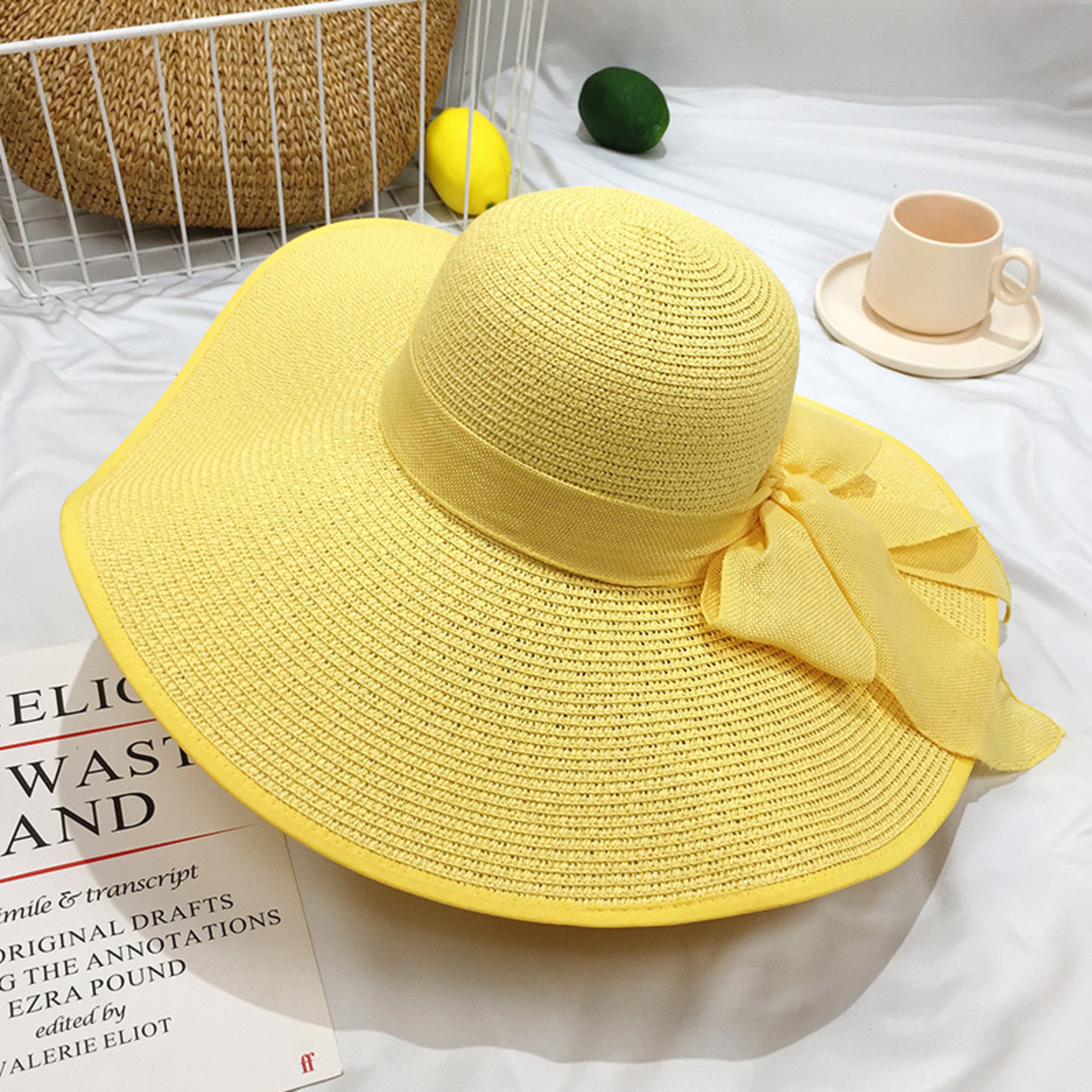 Women's Wide Brim Straw Sun Hat Foldable Beach Hat for Summer Travel – view 21