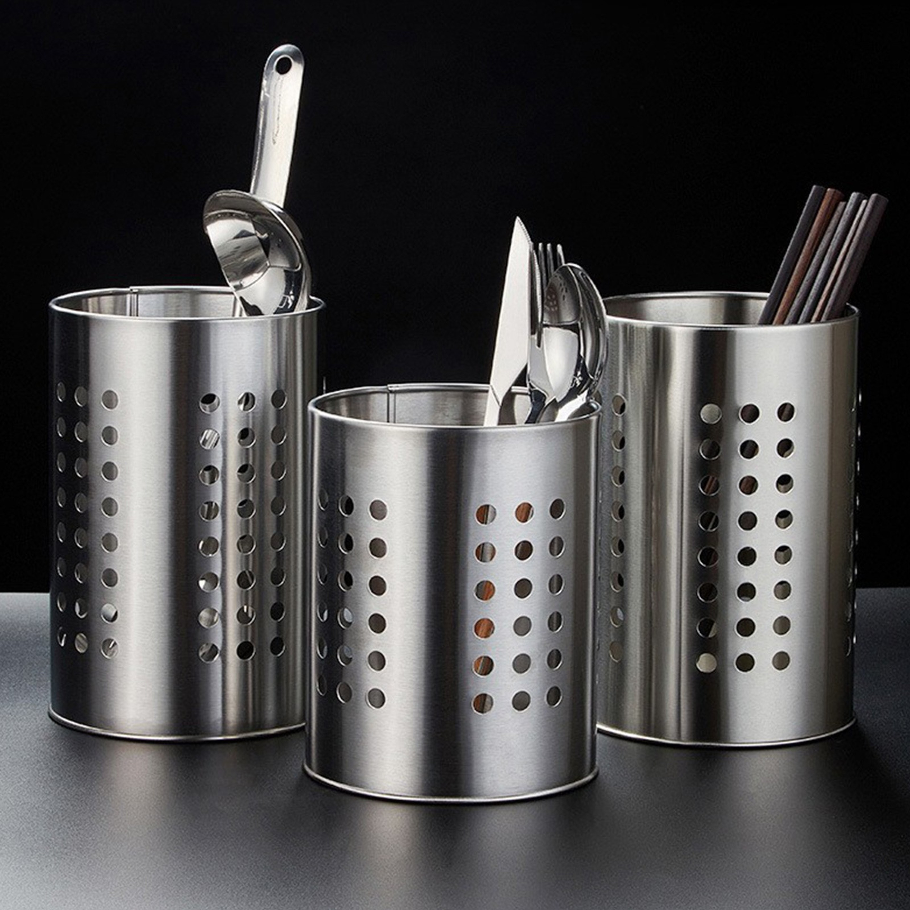 Stainless Steel Chopstick Holder Utensil Drying Rack Kitchen Cutlery Organizer – view 5