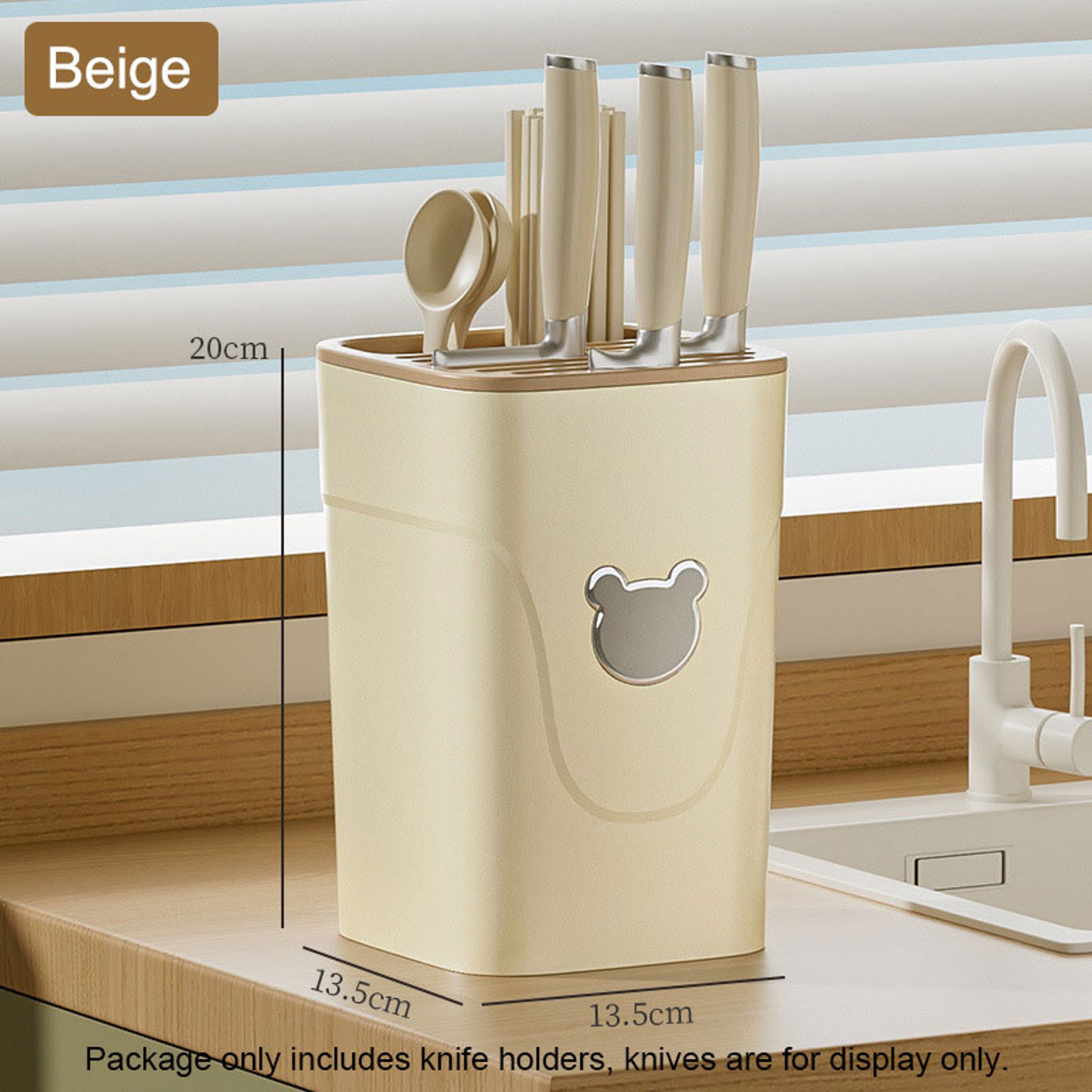 Space Saving Knife Block Holder and Kitchen Utensil Organizer – view 7