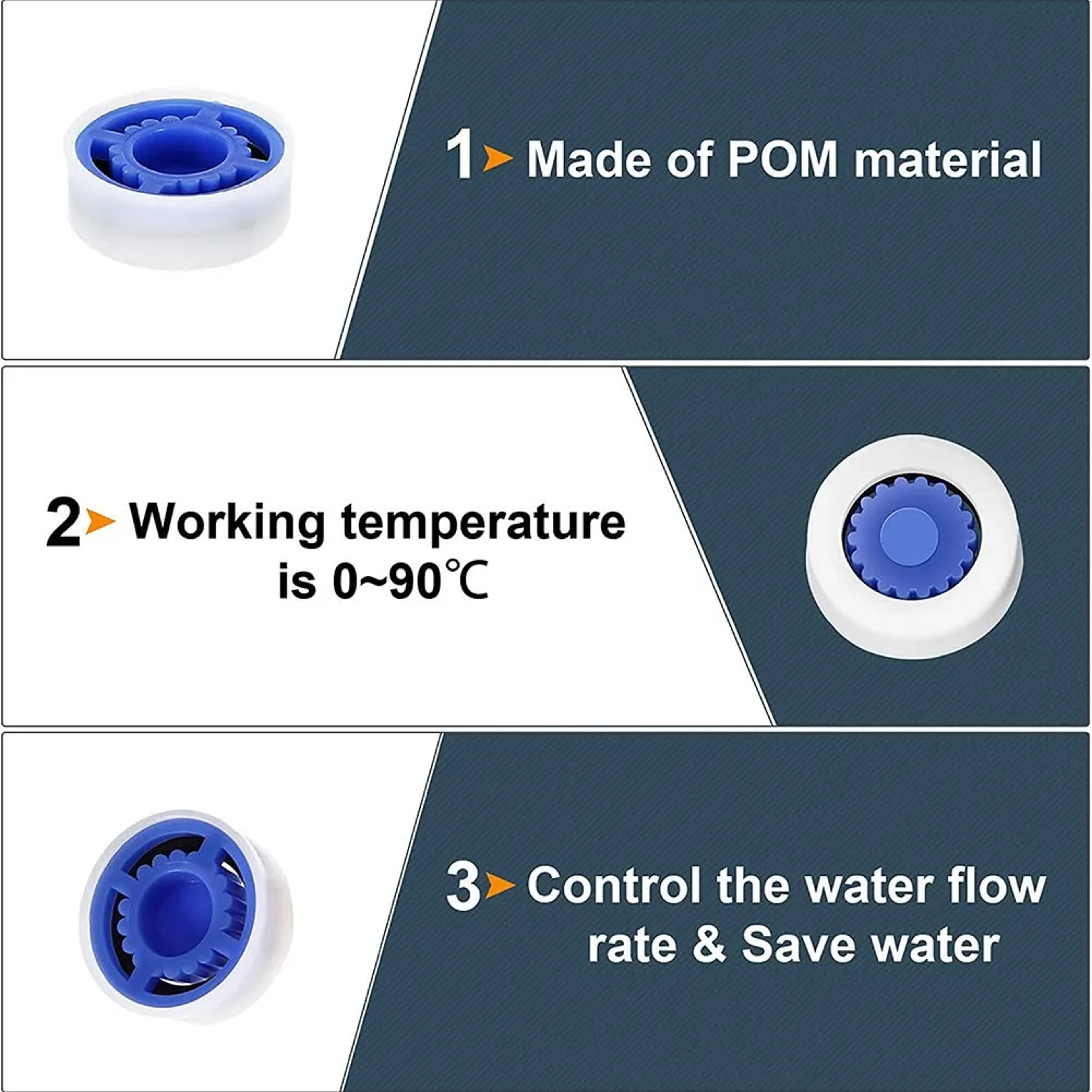 Shower Flow Restrictor Water Saving Shower Head Flow Reducer Set – view 6