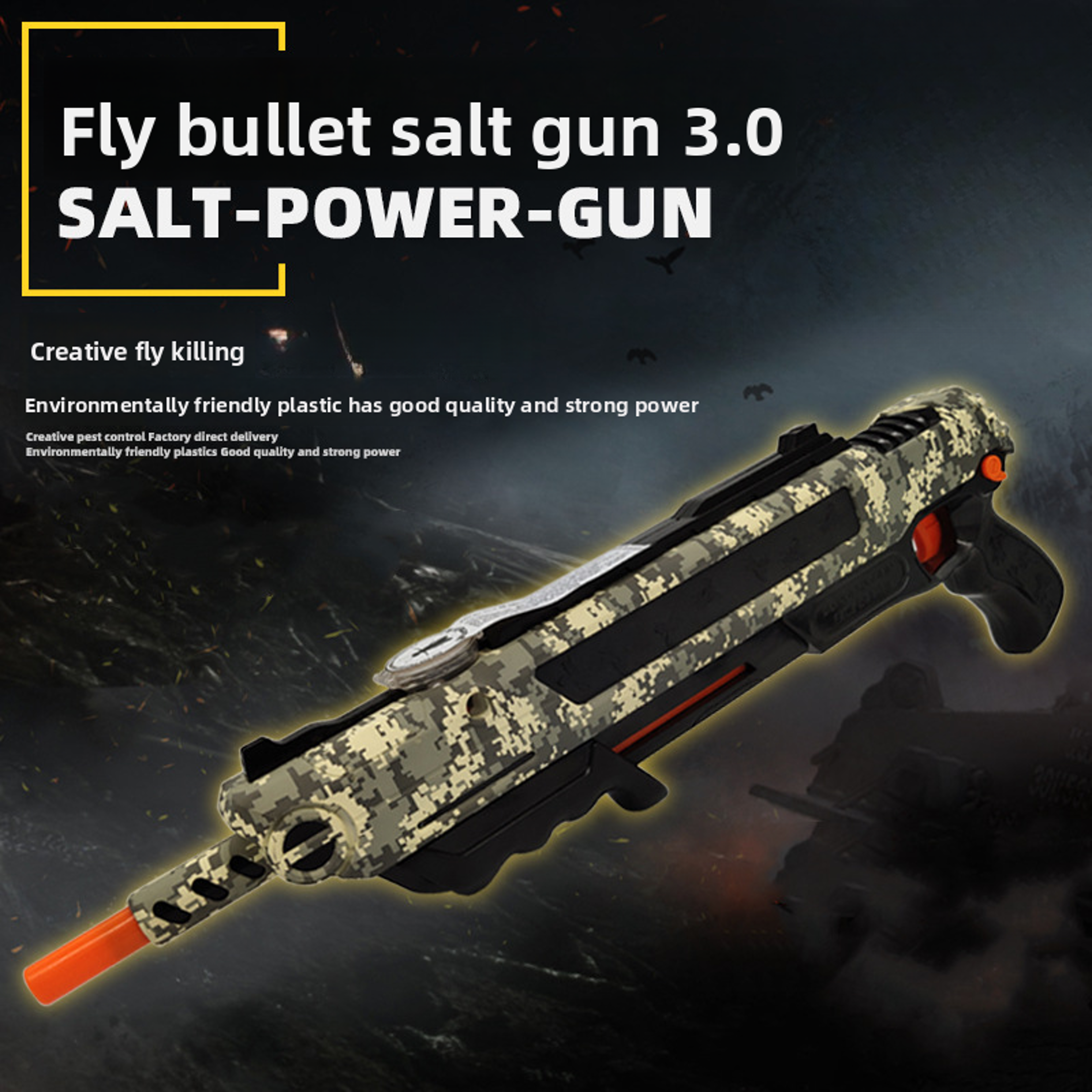 Salt Powered Fly Killer Gun Manual Insect Blaster For Home Pest Control 2