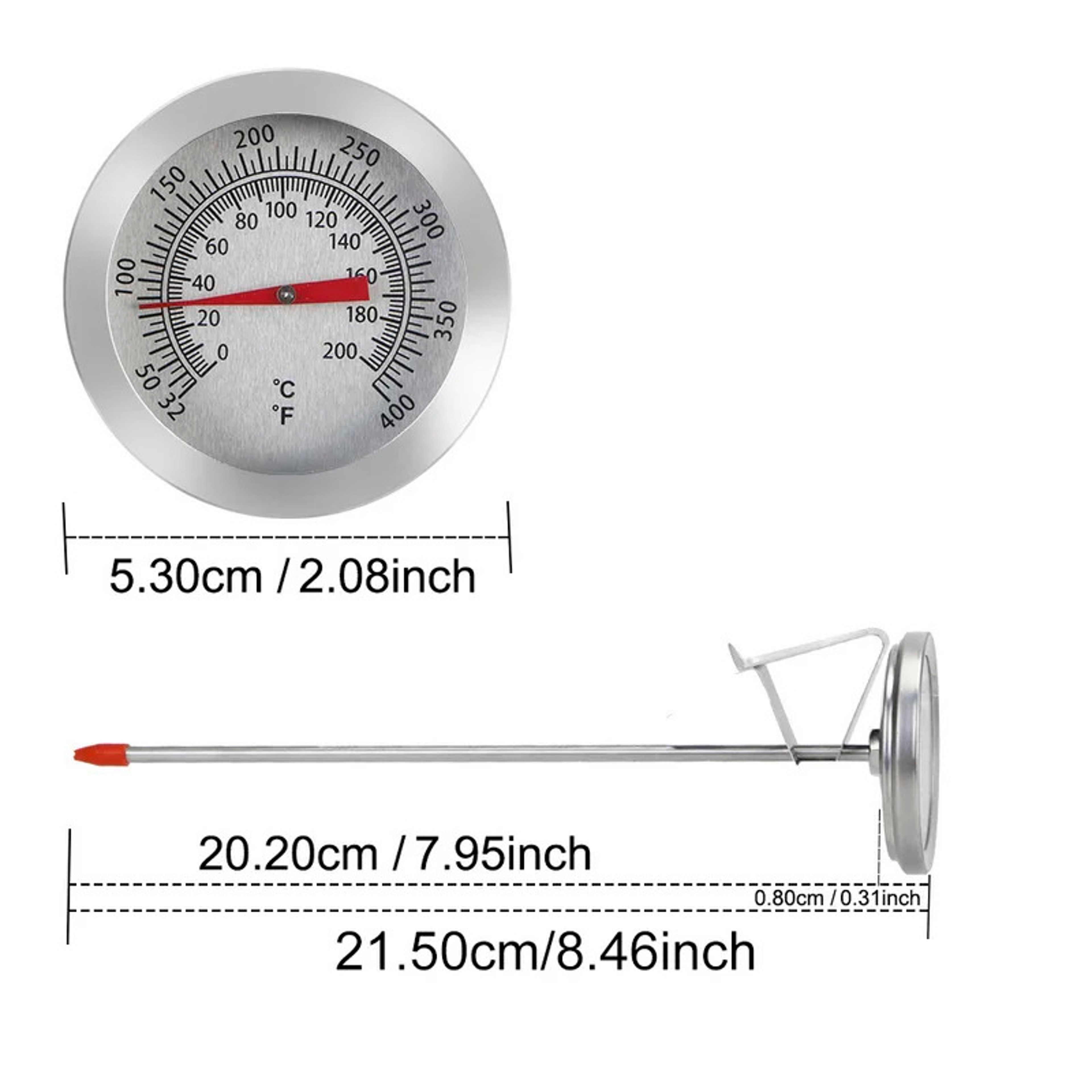 Stainless Steel Cooking Thermometer Food Thermometer for Meat Milk and Coffee – view 6