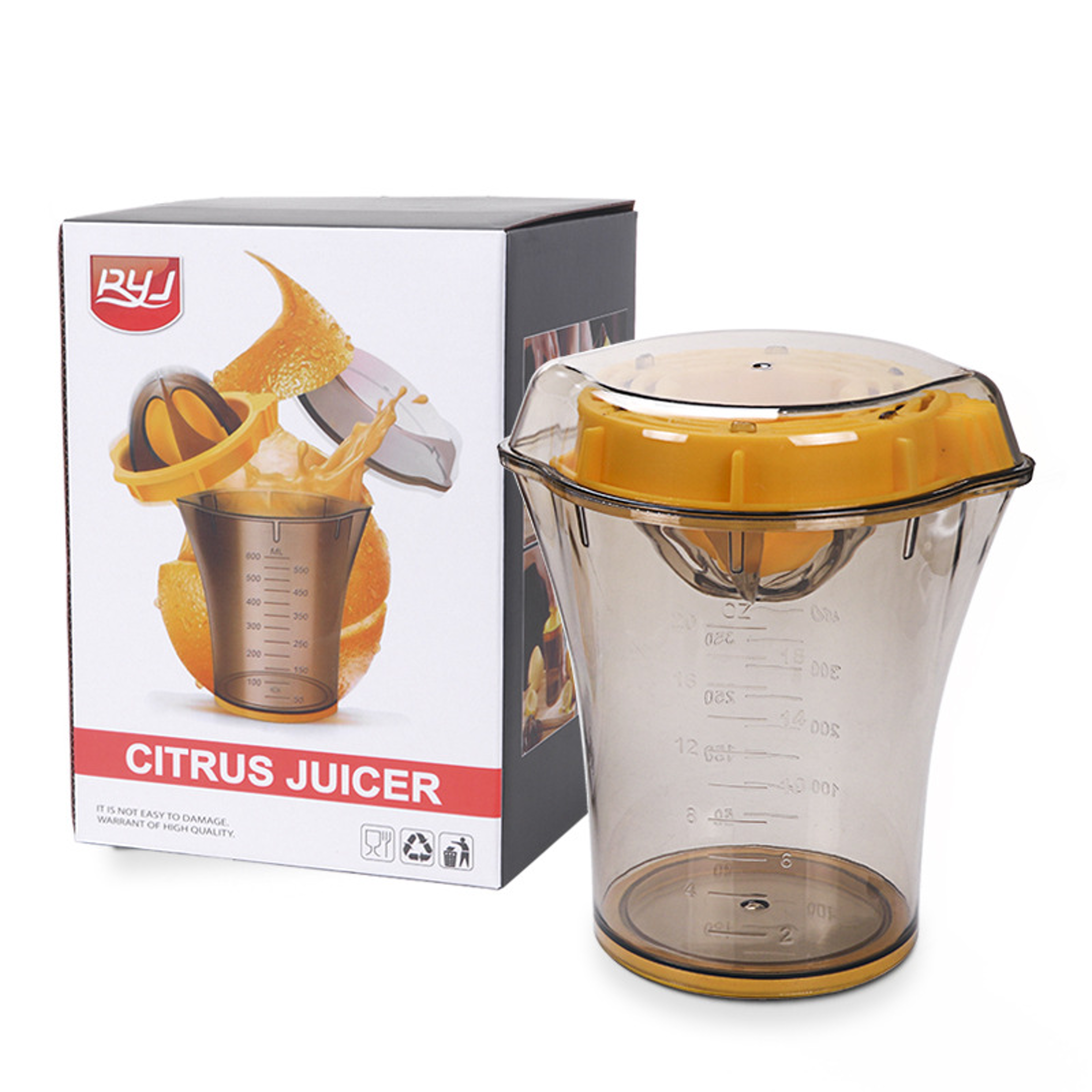Portable Stainless Steel Lemon Squeezer Manual Citrus Juicer With Bowl 5