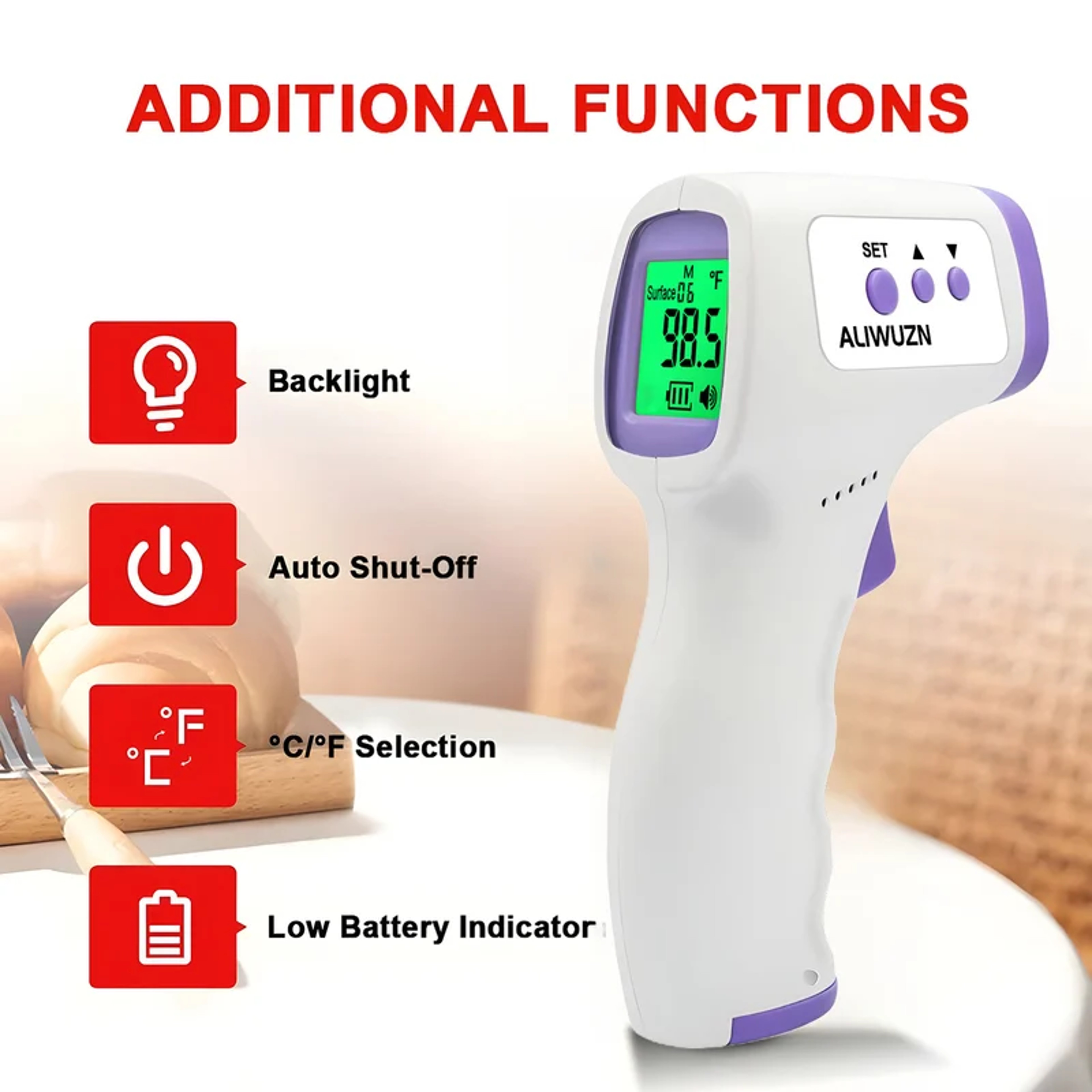 Infrared Thermometer Gun Non Contact Digital Surface Temperature Meter – view 1