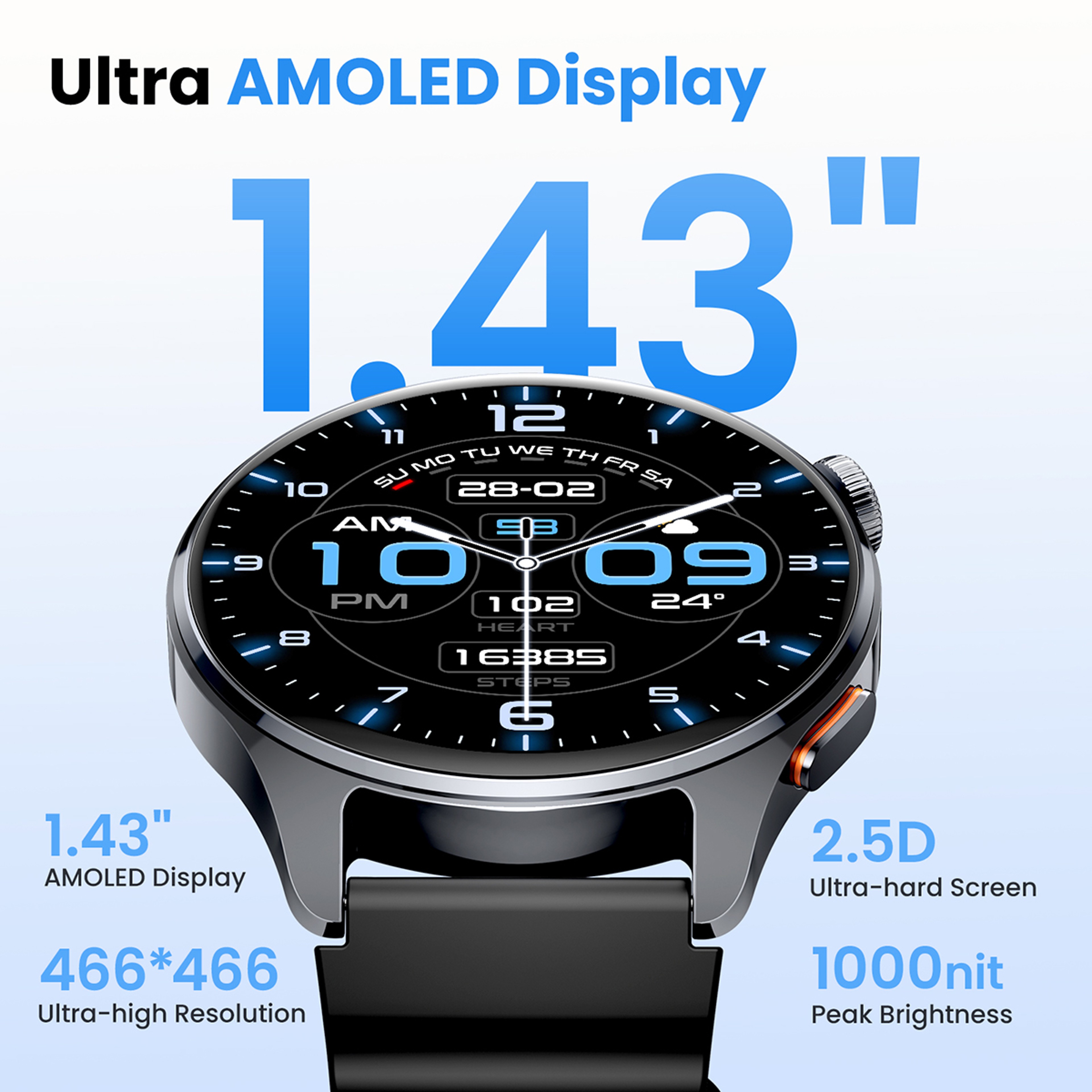 GPS Smartwatch with 1.43-Inch AMOLED Display and 120+ Workout Modes – view 3