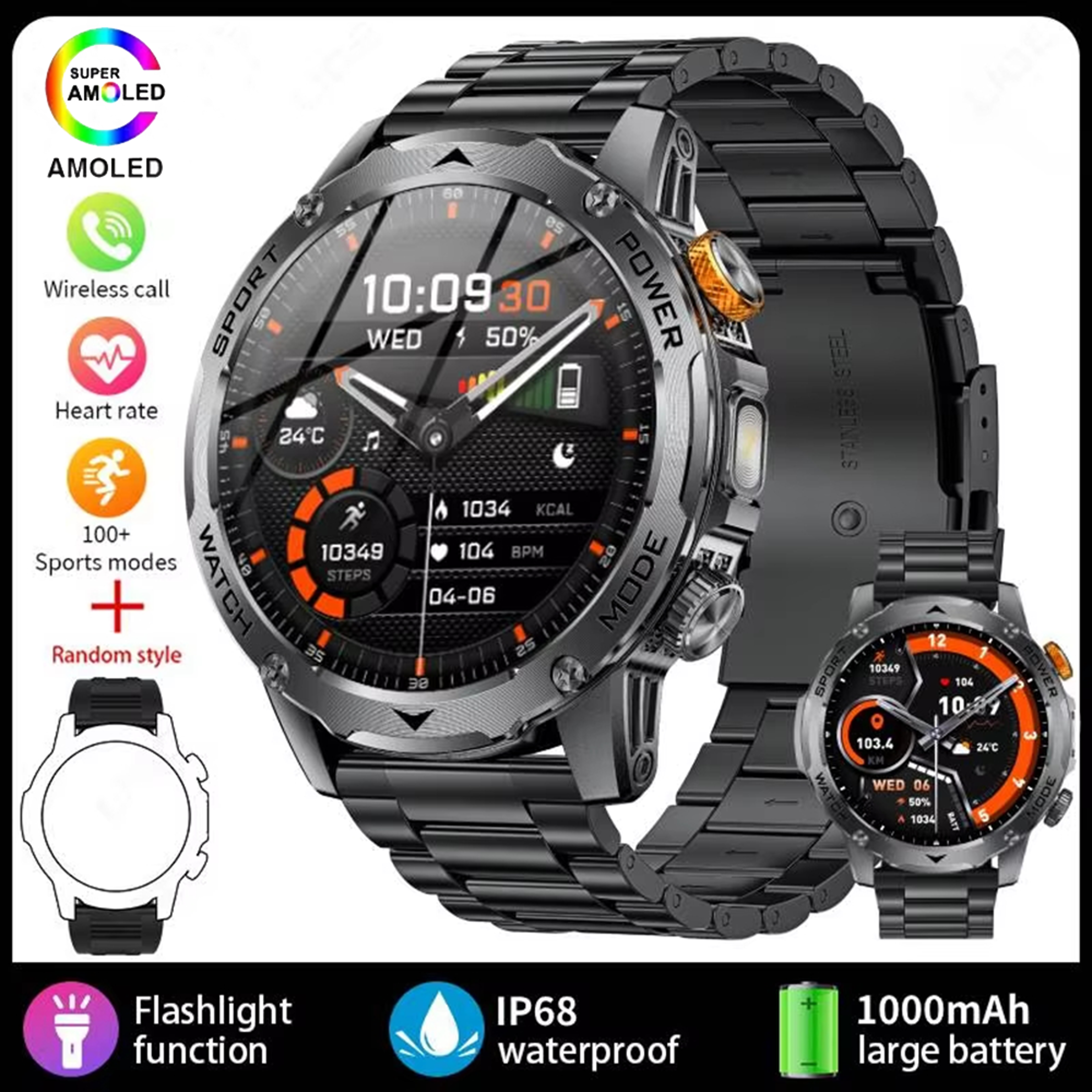 Men's Bluetooth Calling Smartwatch with Touchscreen and Fitness Tracking – view 8