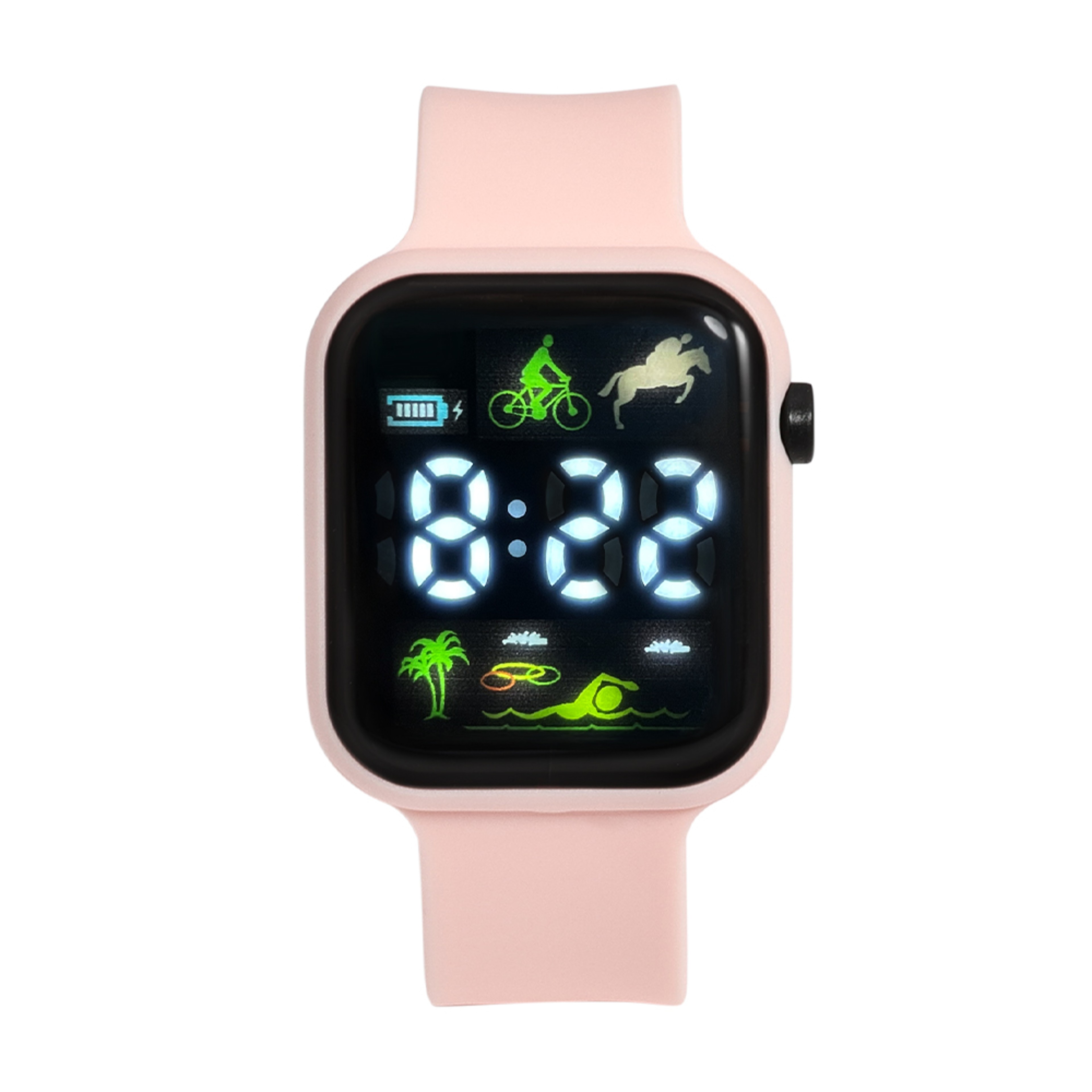 Kids LED Touch Screen Digital Watch with Coconut Tree Pattern and Calendar Display – view 7