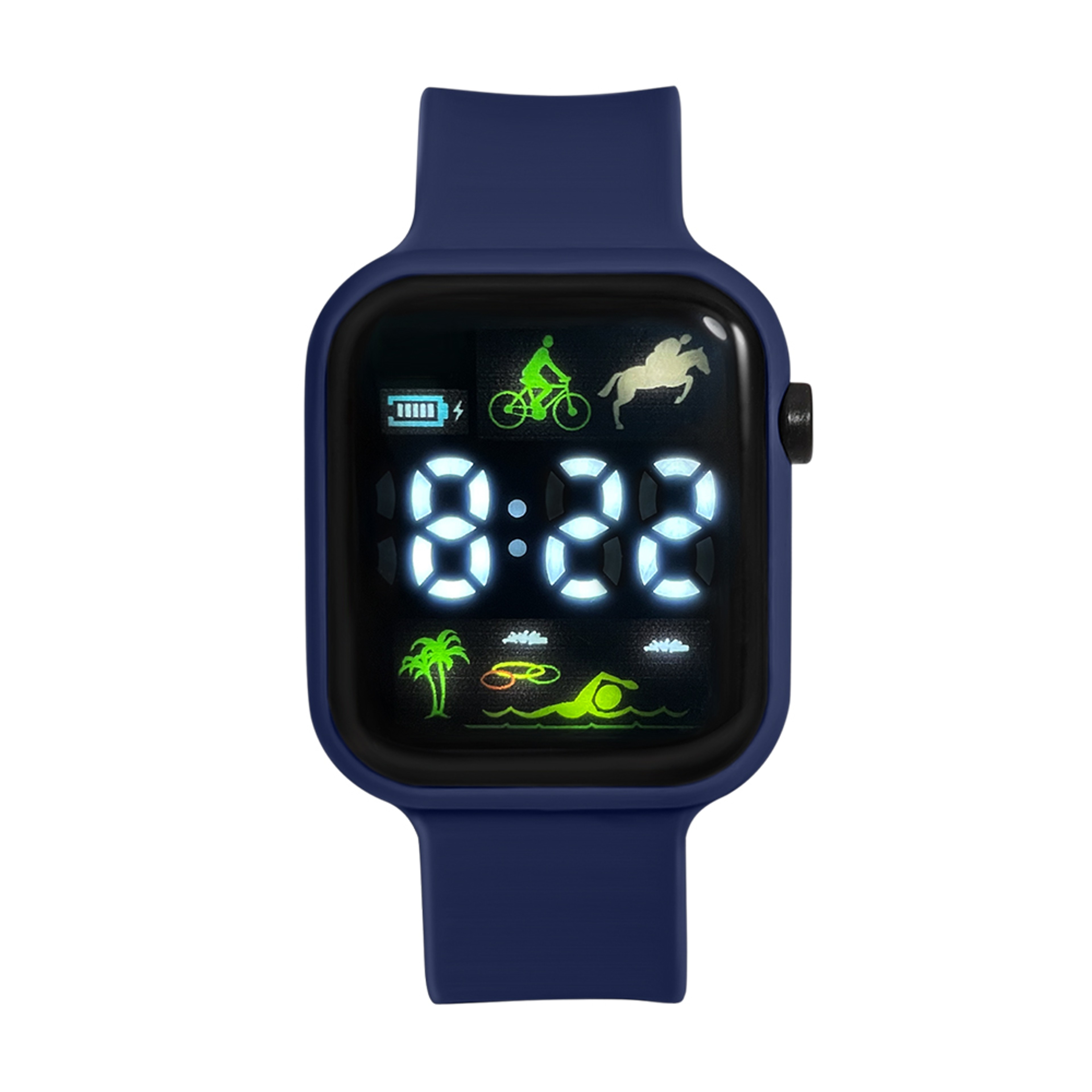 Kids LED Touch Screen Digital Watch with Coconut Tree Pattern and Calendar Display – view 9