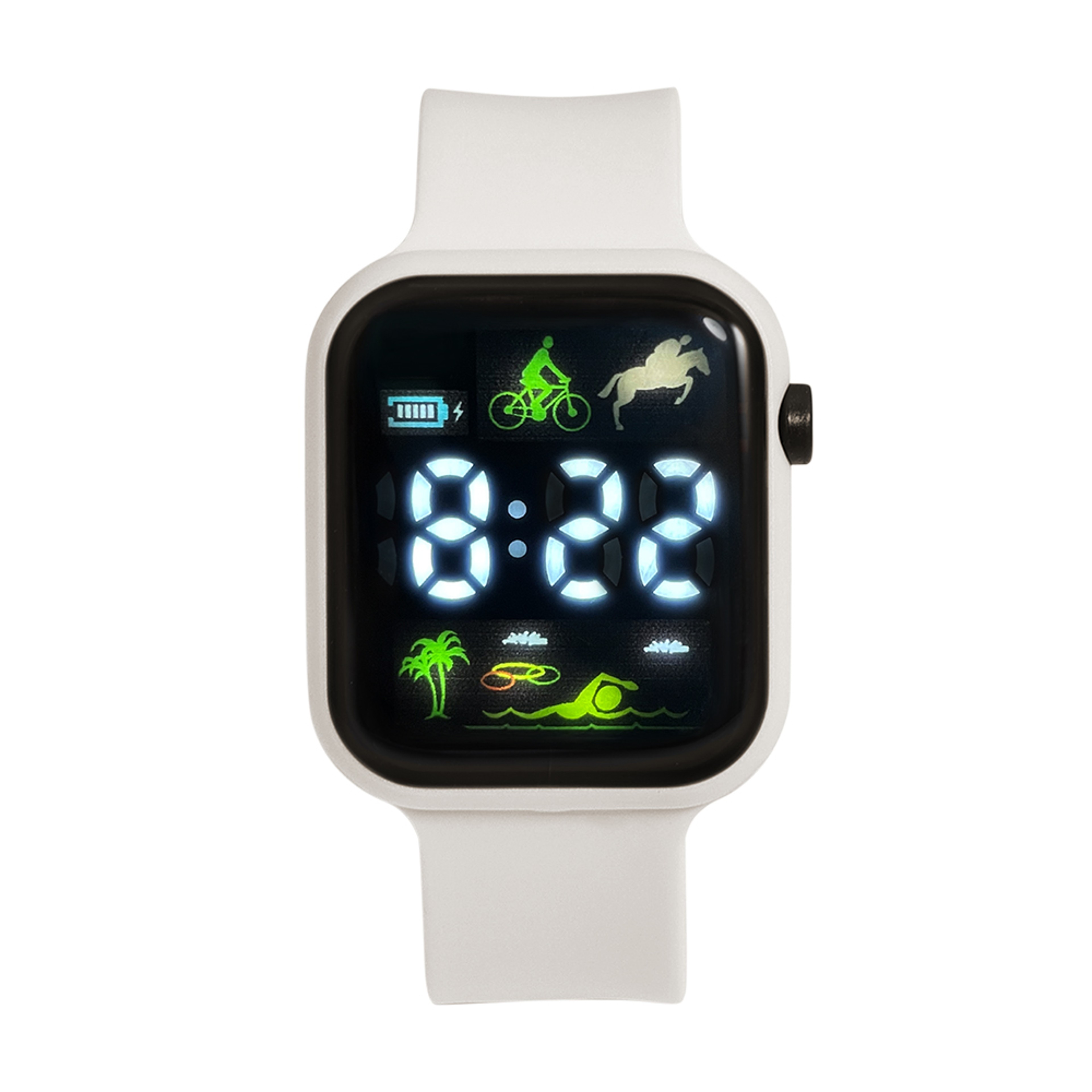 Kids LED Touch Screen Digital Watch with Coconut Tree Pattern and Calendar Display – view 10