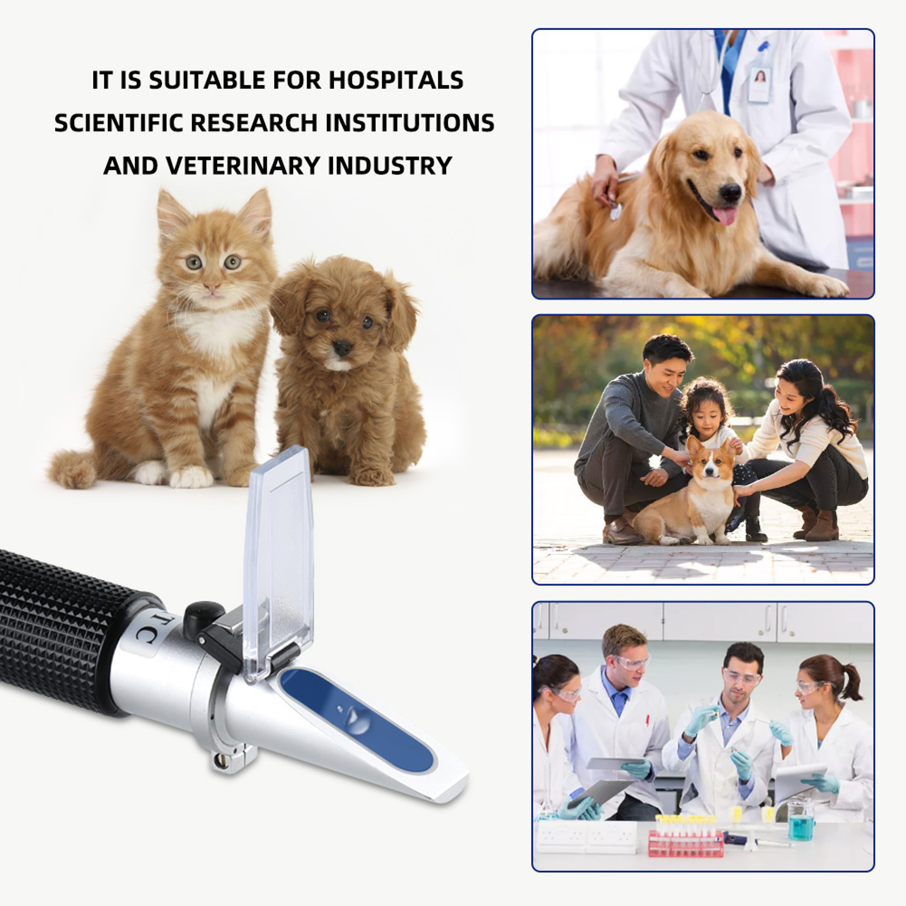 Handheld Pet Urine Specific Gravity Refractometer for Cats and Dogs – view 3
