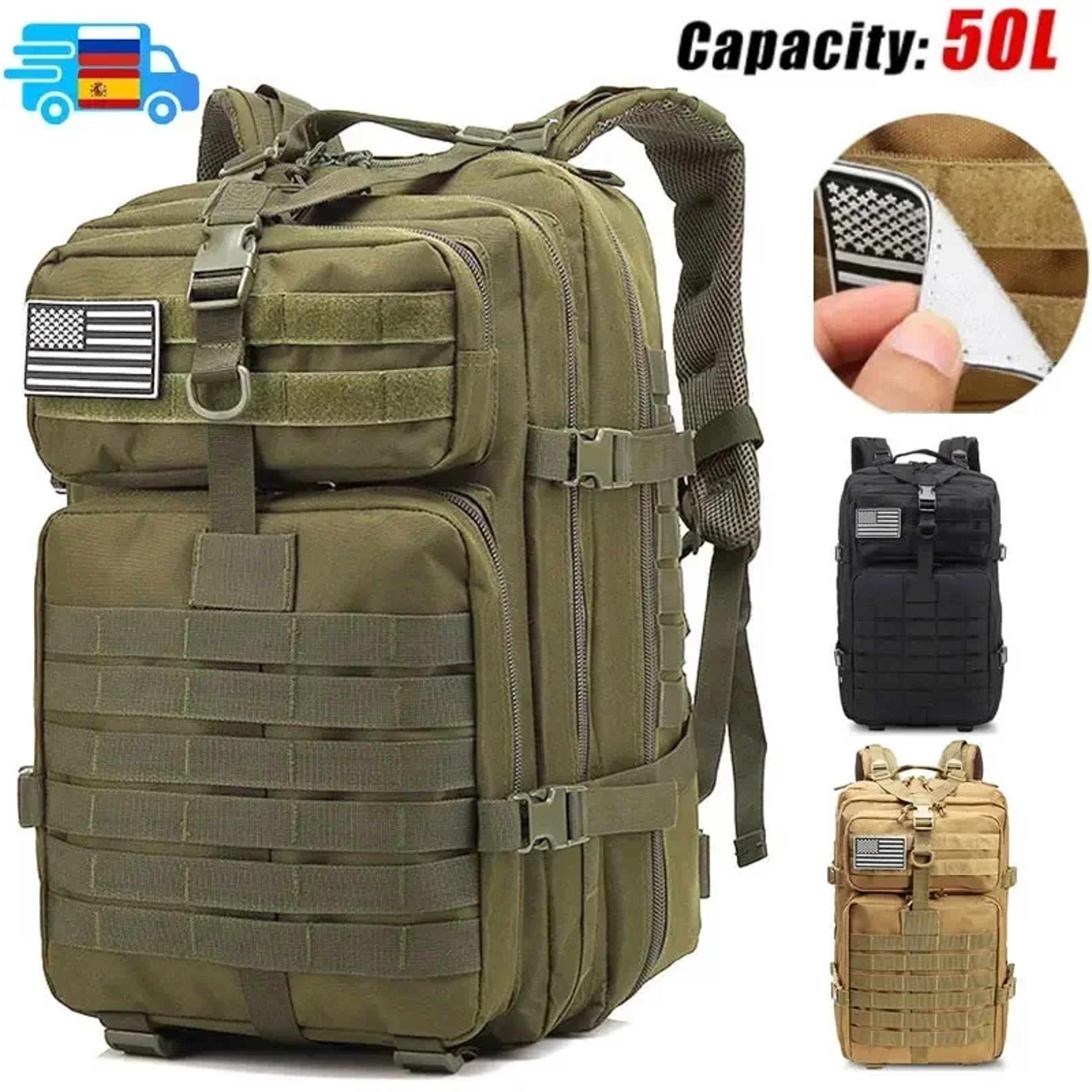 Waterproof Tactical Backpack for Hiking Camping and Outdoor Travel – view 1