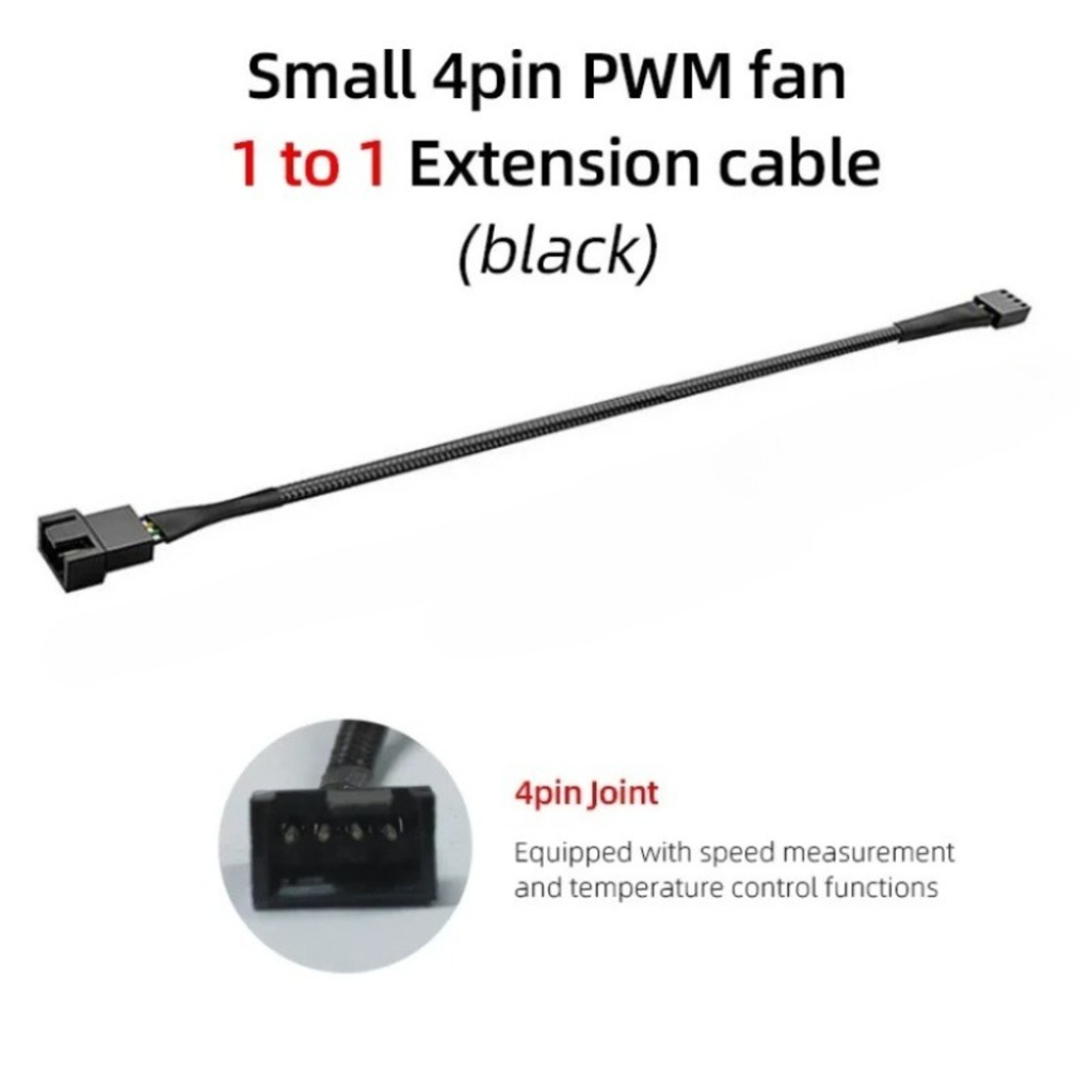 4-Pin PWM CPU Fan Splitter Extension Cable 1-to-1 1-to-2 1-to-3 1-to-4 – view 3