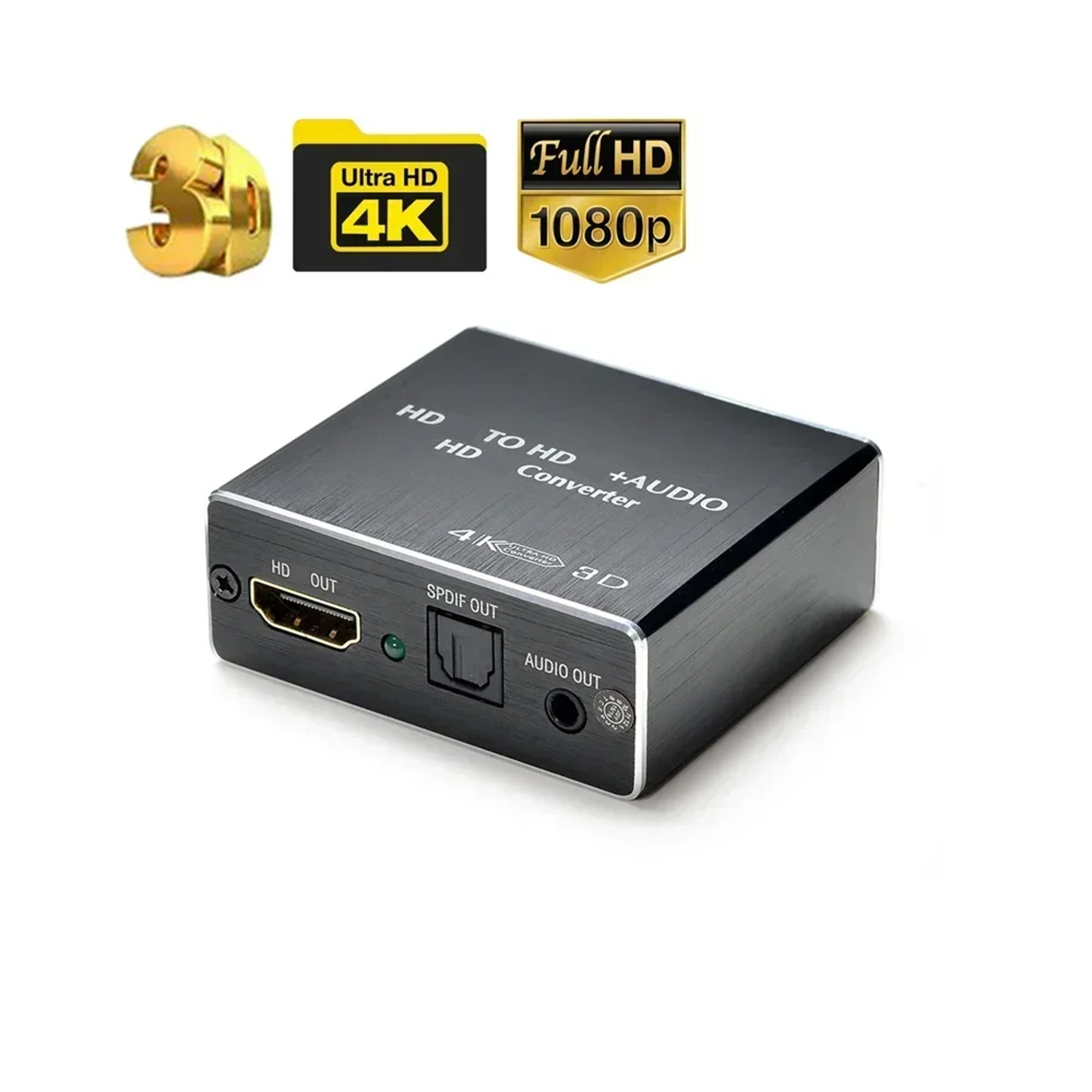 4K HDMI Audio Extractor with 3.5mm Stereo Audio Output for TV PS4 and DVD Players – view 1