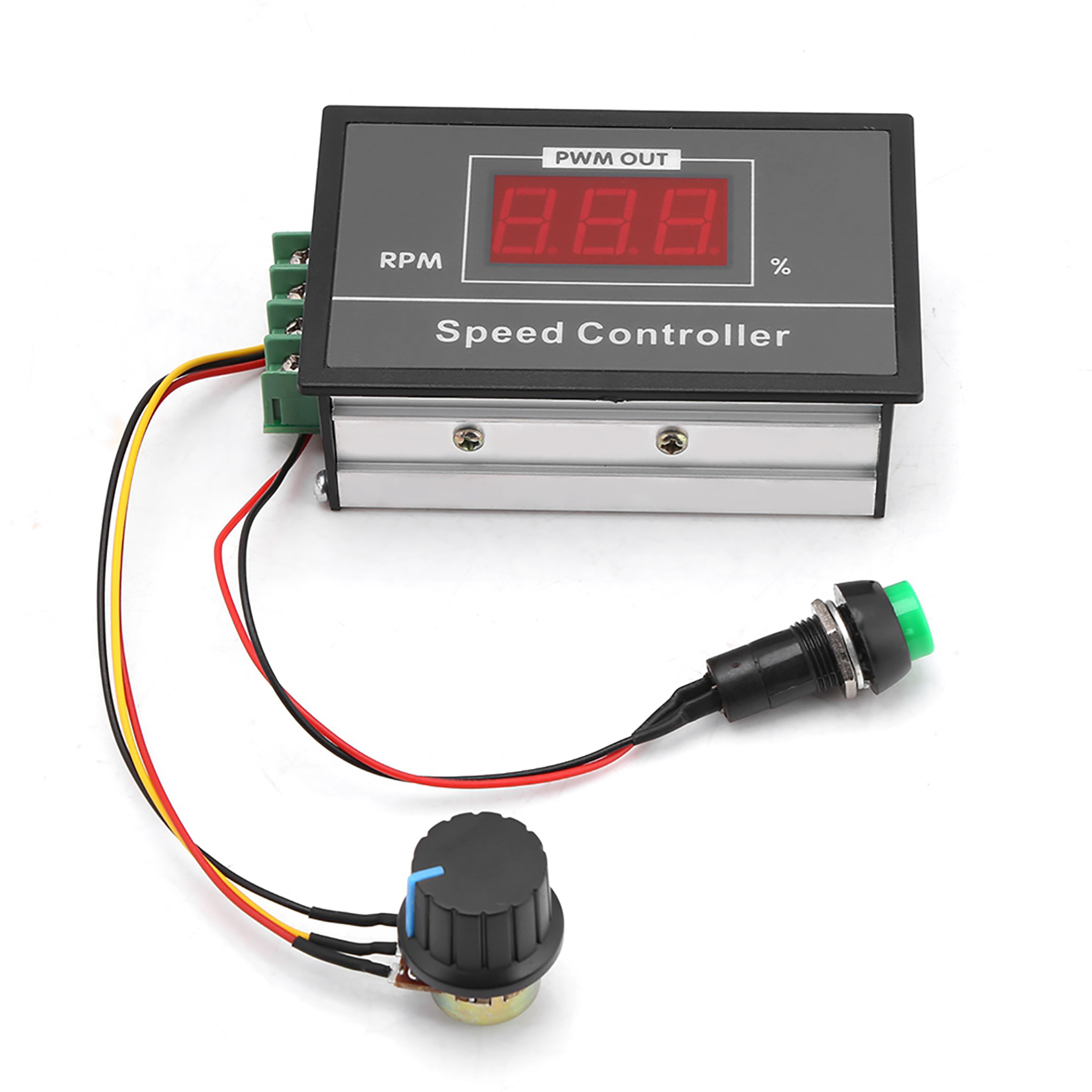 DC 6-60V 30A PWM Motor Speed Controller with Start Stop Switch – view 1