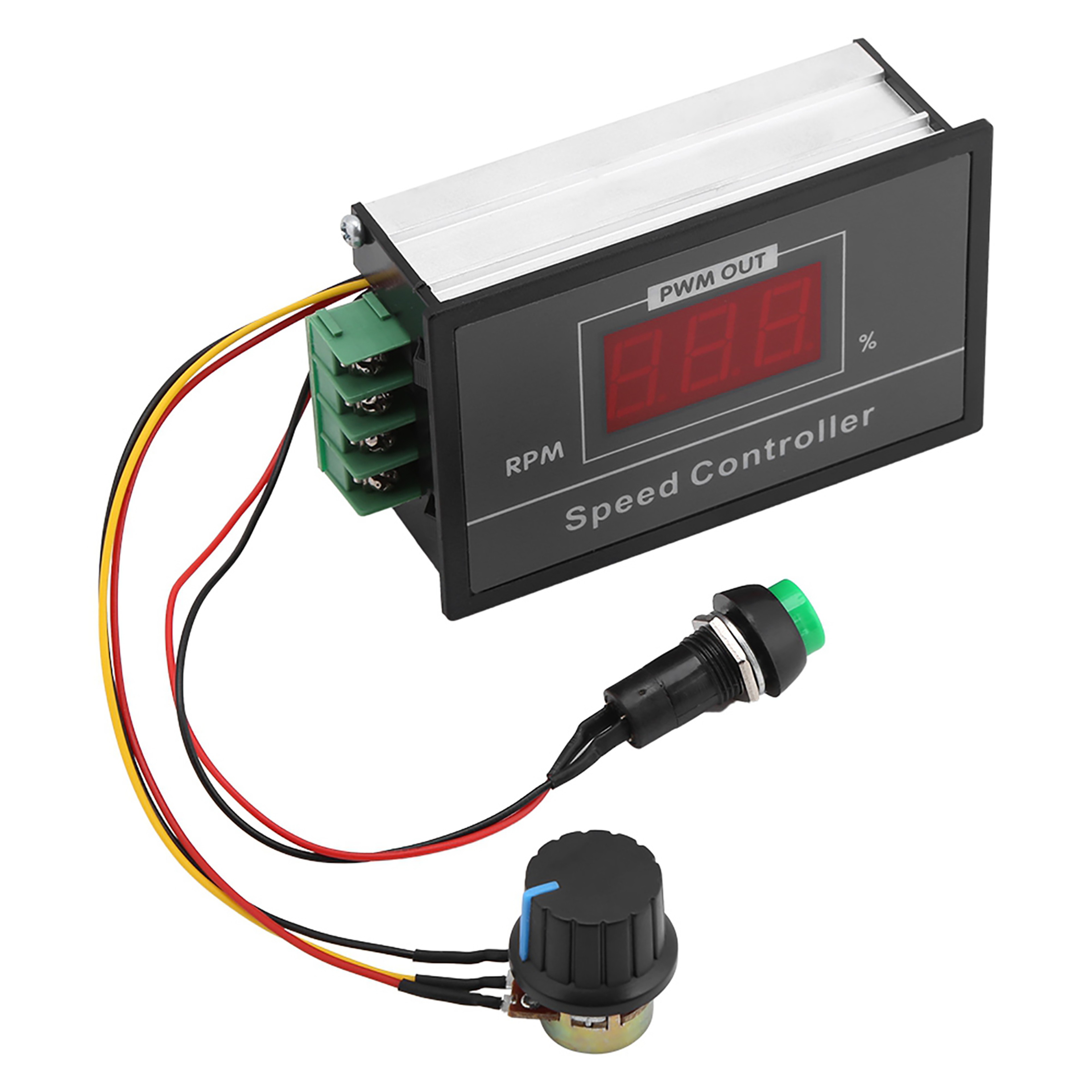 DC 6-60V 30A PWM Motor Speed Controller with Start Stop Switch – view 2