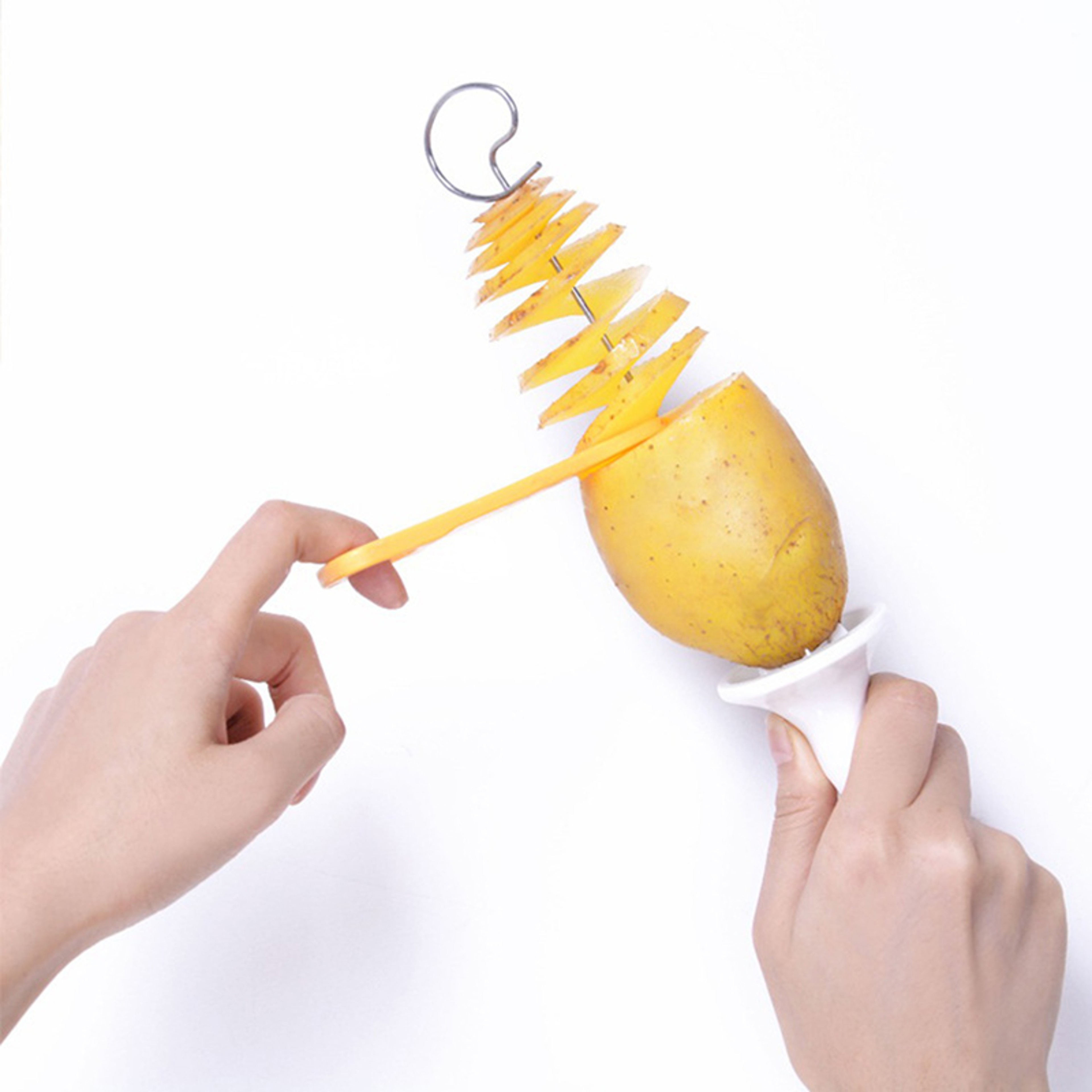Spiral Potato Cutter Plastic Twisted Potato Slicer For Kitchen 1