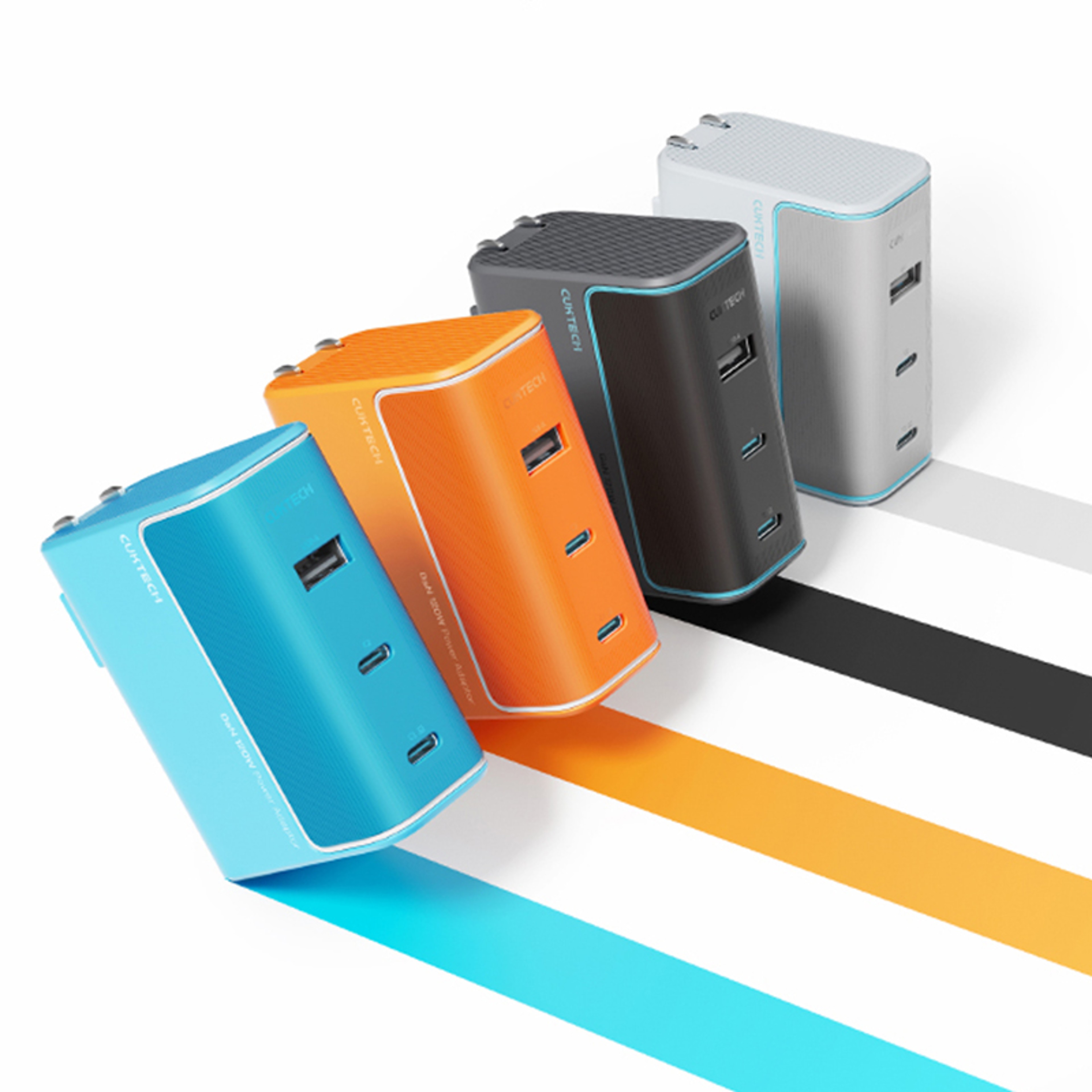 120W GaN Fast Charger with 3 Ports USB-C and USB-A – view 2