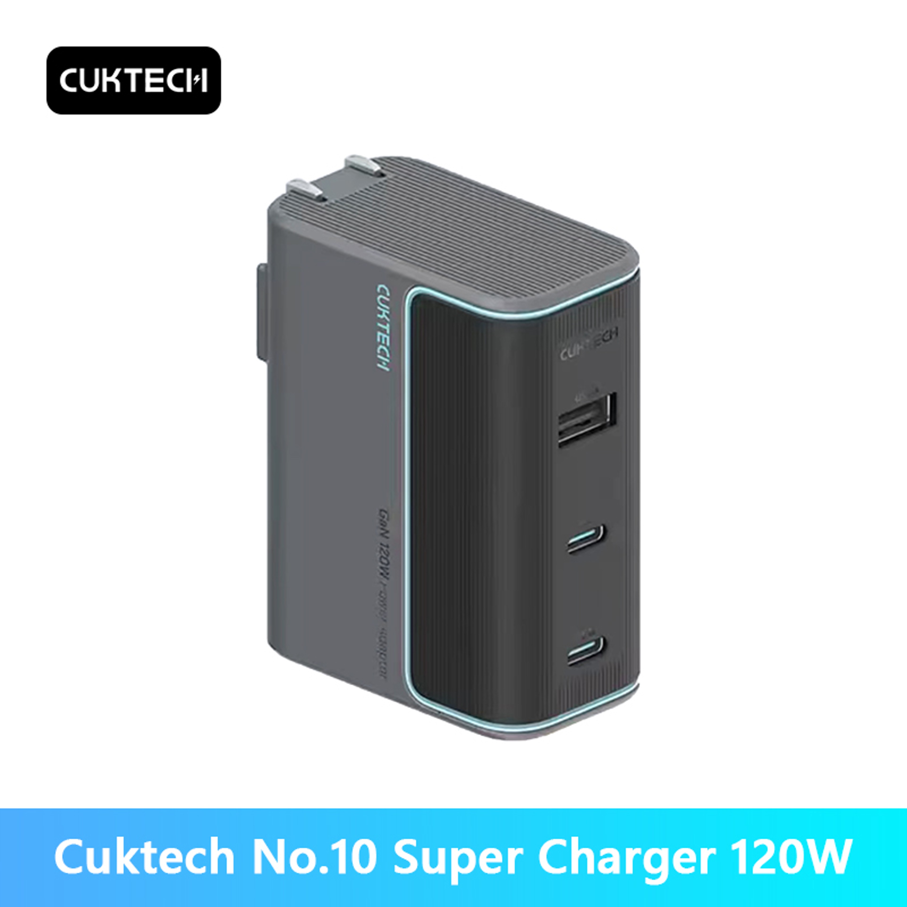 120W GaN Fast Charger with 3 Ports USB-C and USB-A – view 1