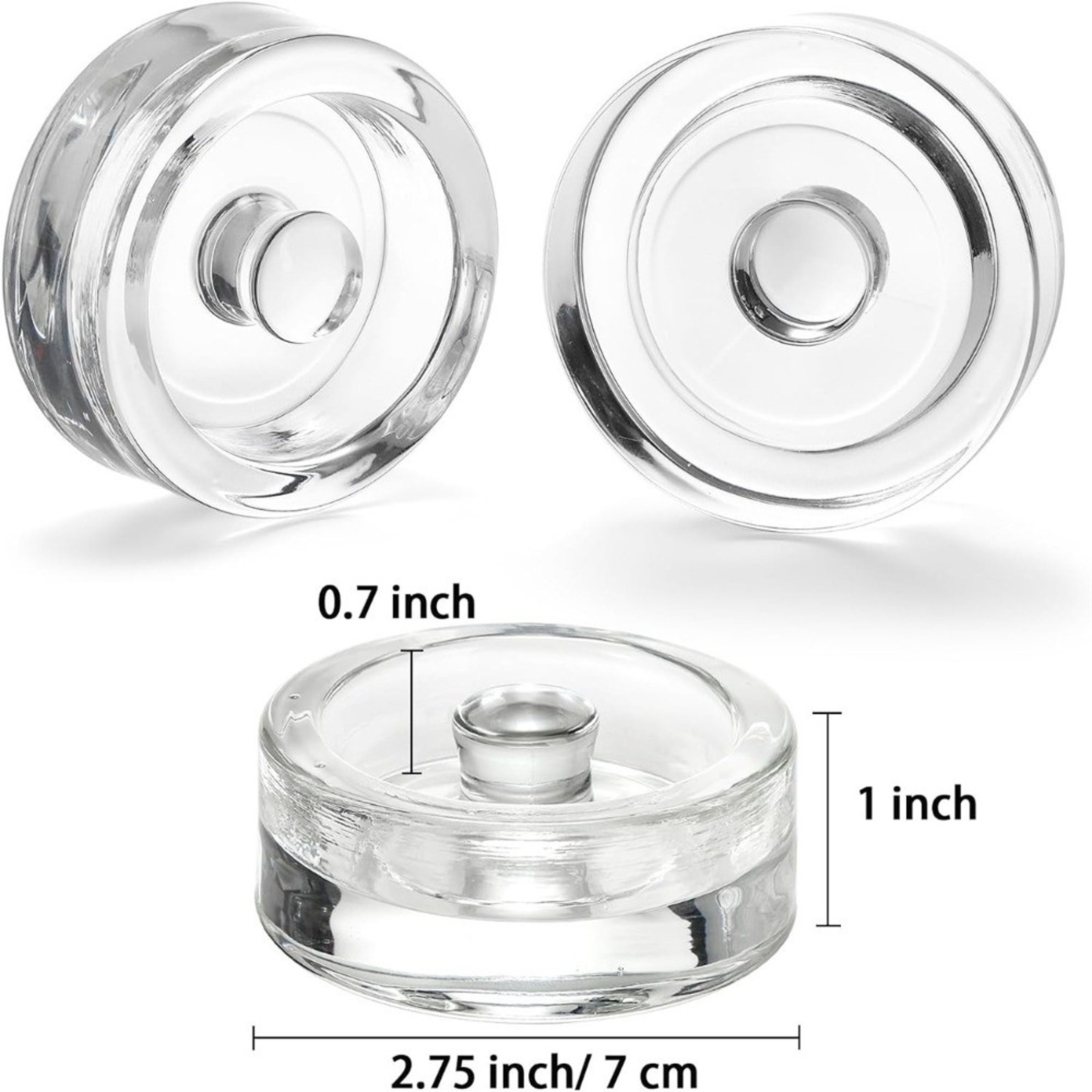 Clear Glass Fermentation Weights with Handles for Wide Mouth Mason Jars – view 6
