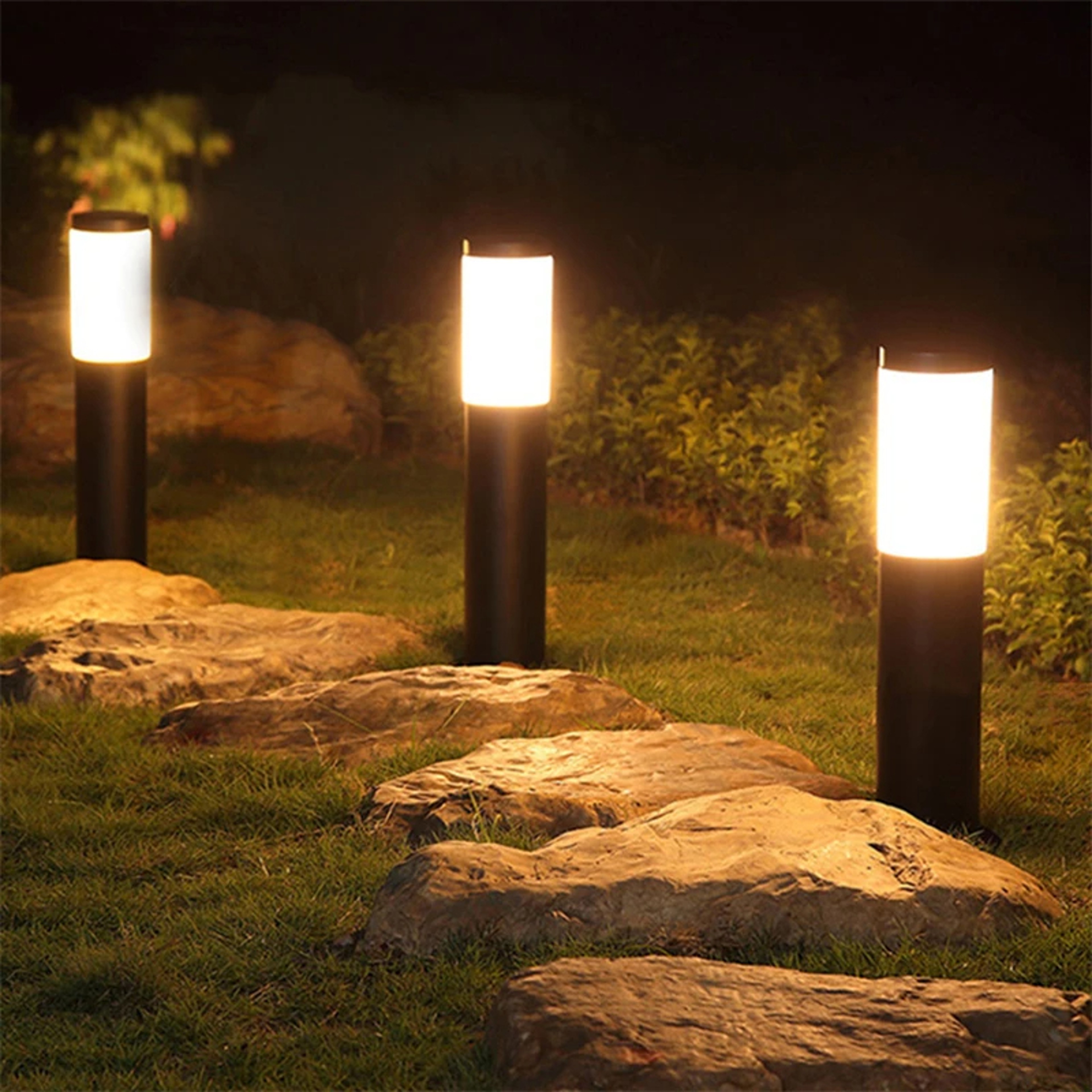 Solar Garden Path Light with Stainless Steel Body and IP65 Weather Protection – view 2