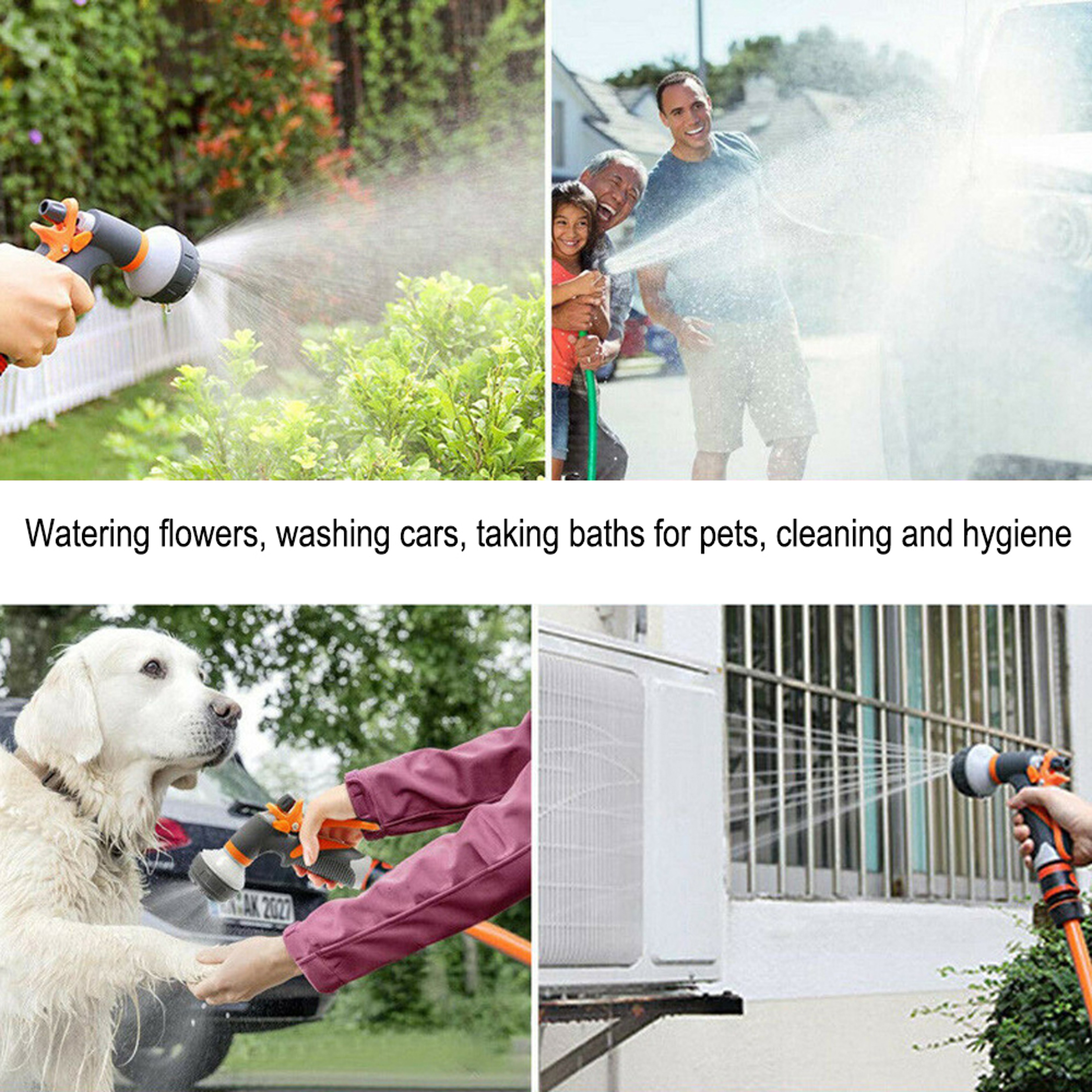 Mode Garden Hose Spray Nozzle With Adjustable Water Flow And Soft Grip 3