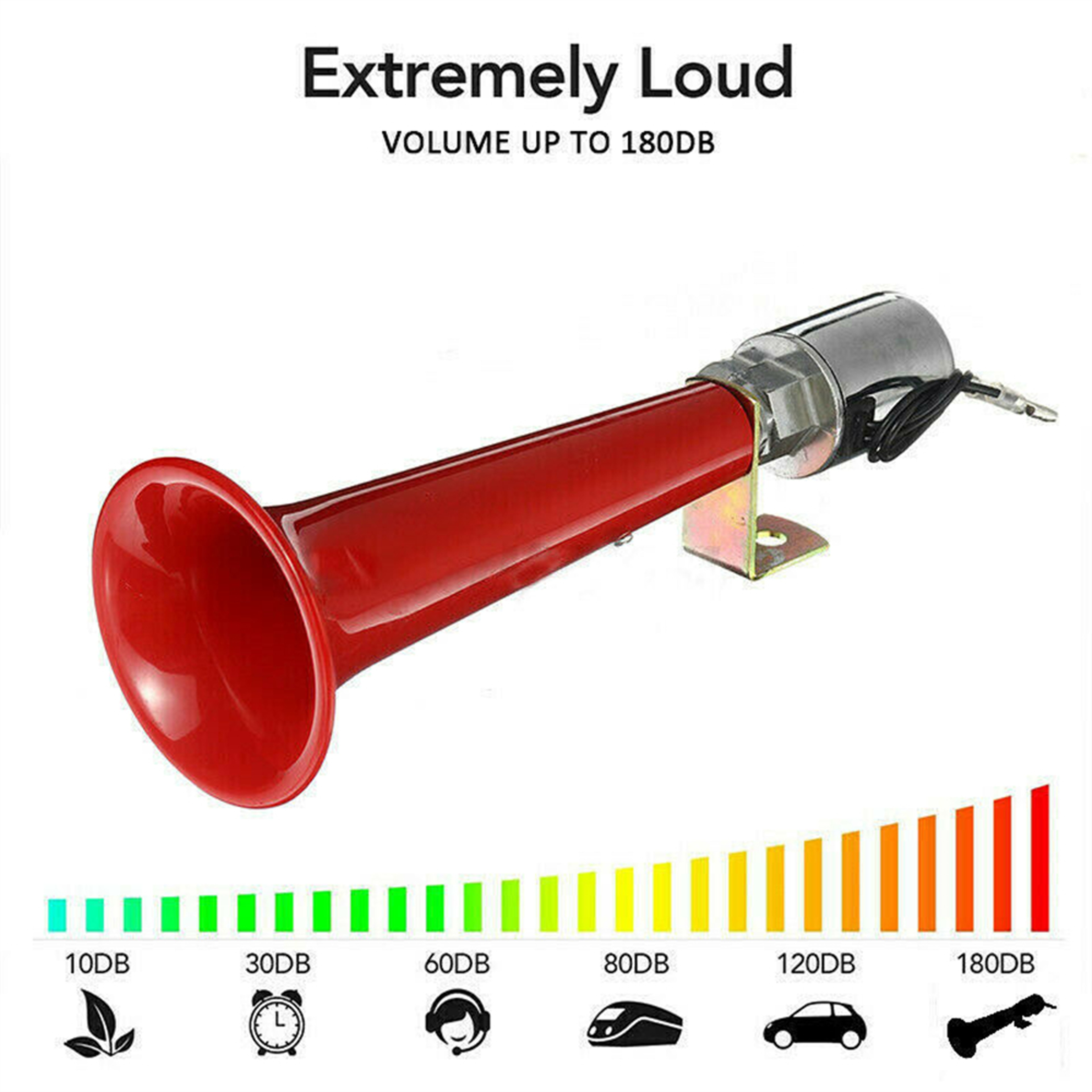 12V/24V Car Air Horn with Wolf Whistle and Bird Sound Effects – view 2