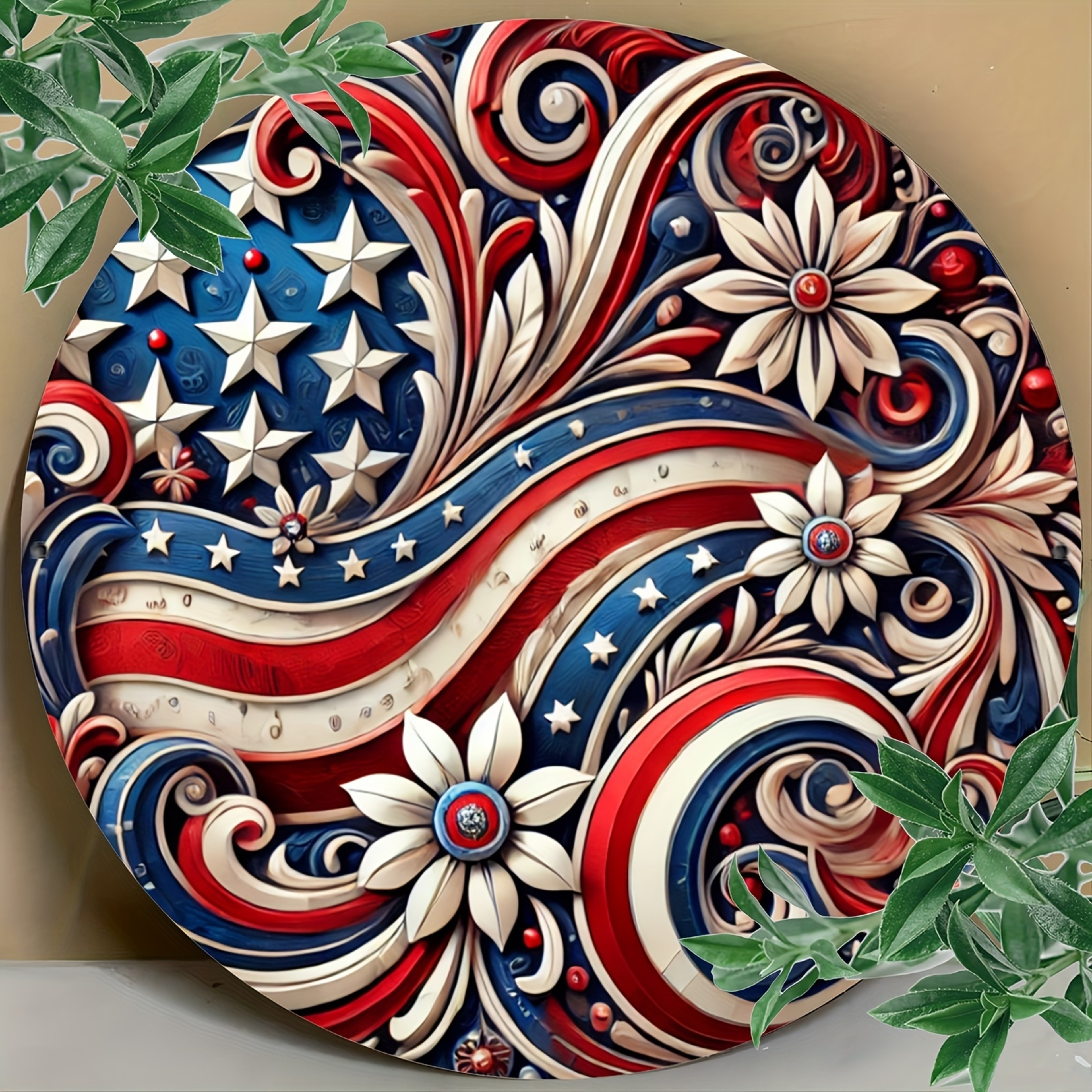 Retro Eagle Naval Emblem Wooden Patriotic Decoration – view 7