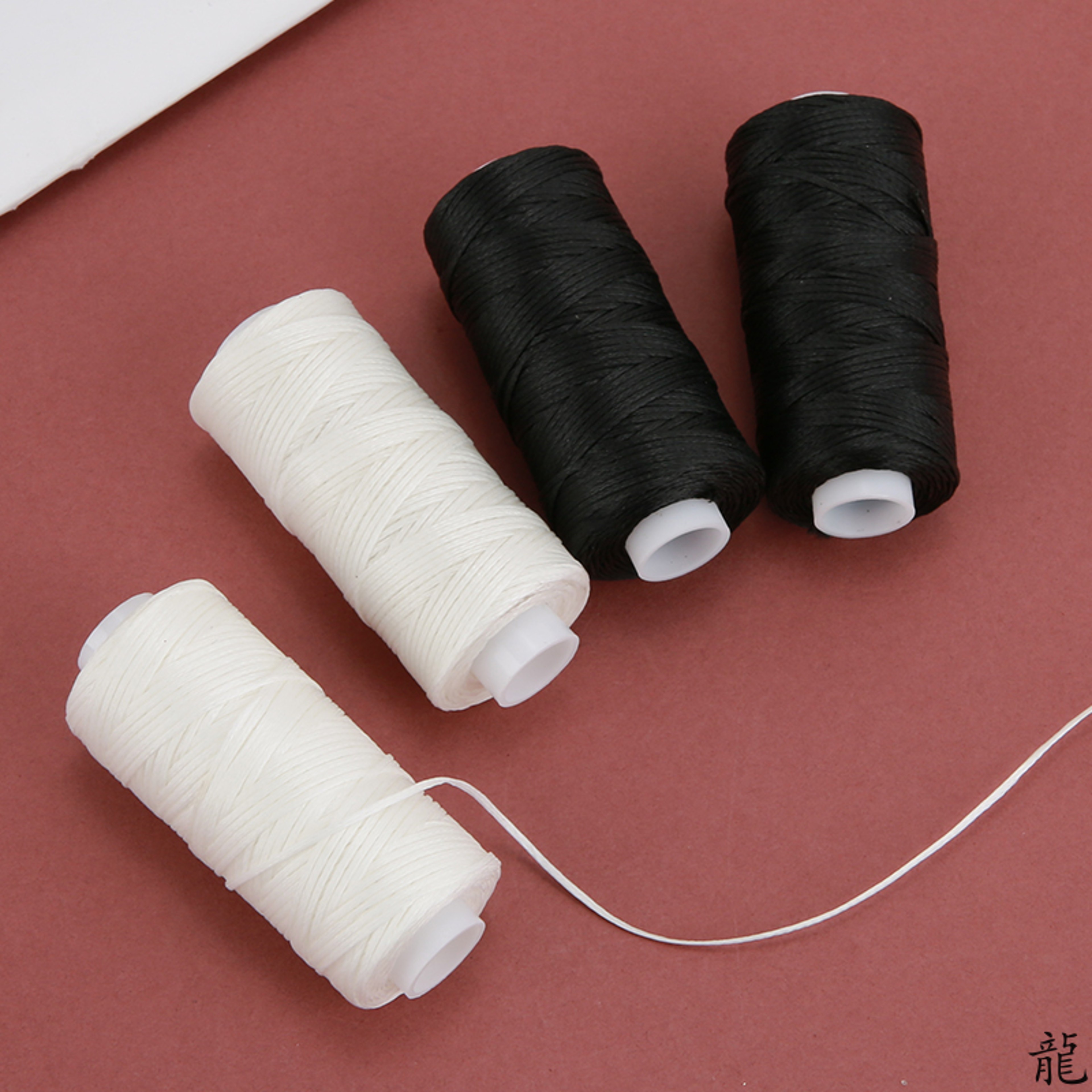 0.8mm Flat Waxed Polyester Thread for Leather Sewing and DIY Crafts – view 1