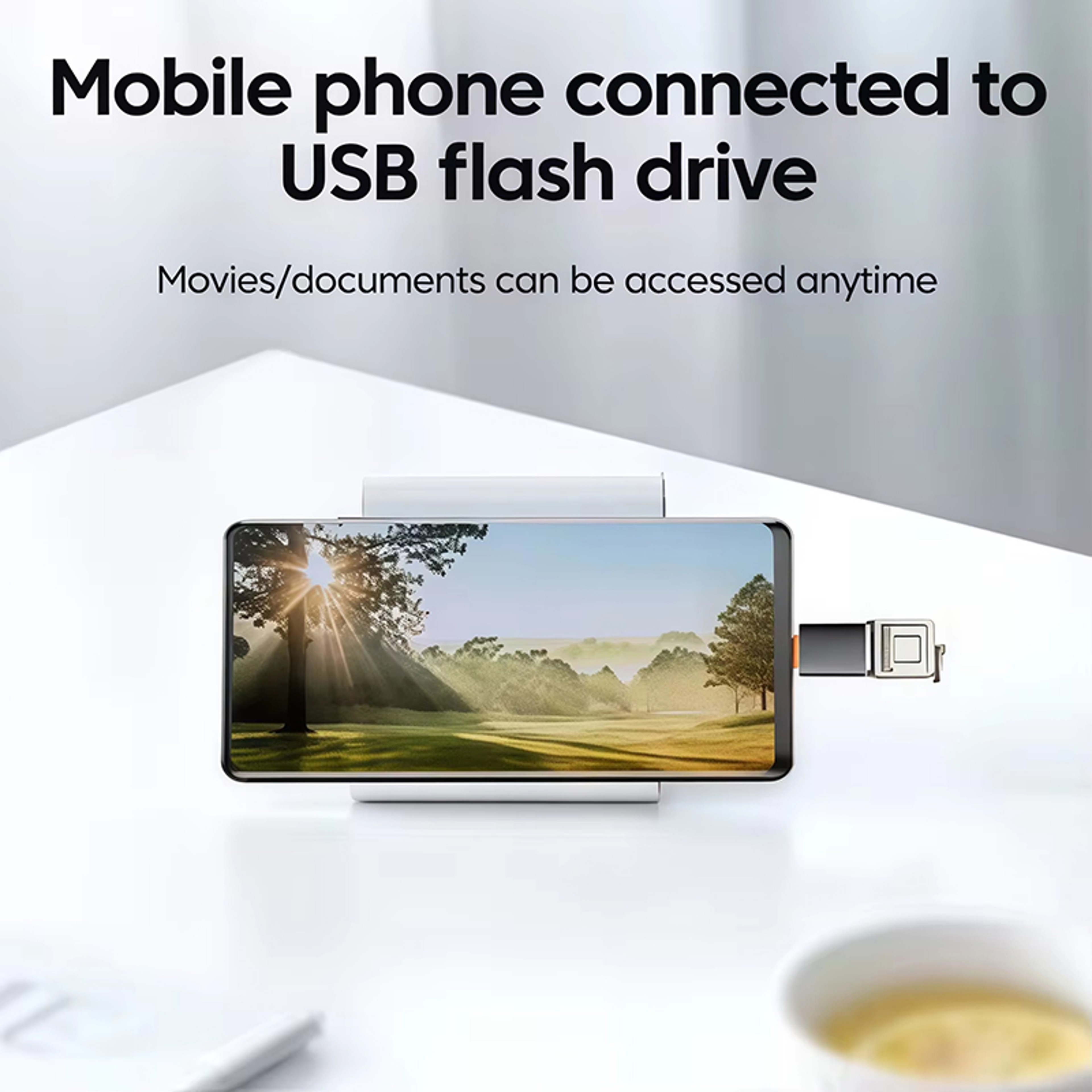 USB-C to USB-A 3.0 OTG Adapter with LED Indicator for Phones and Tablets – view 5